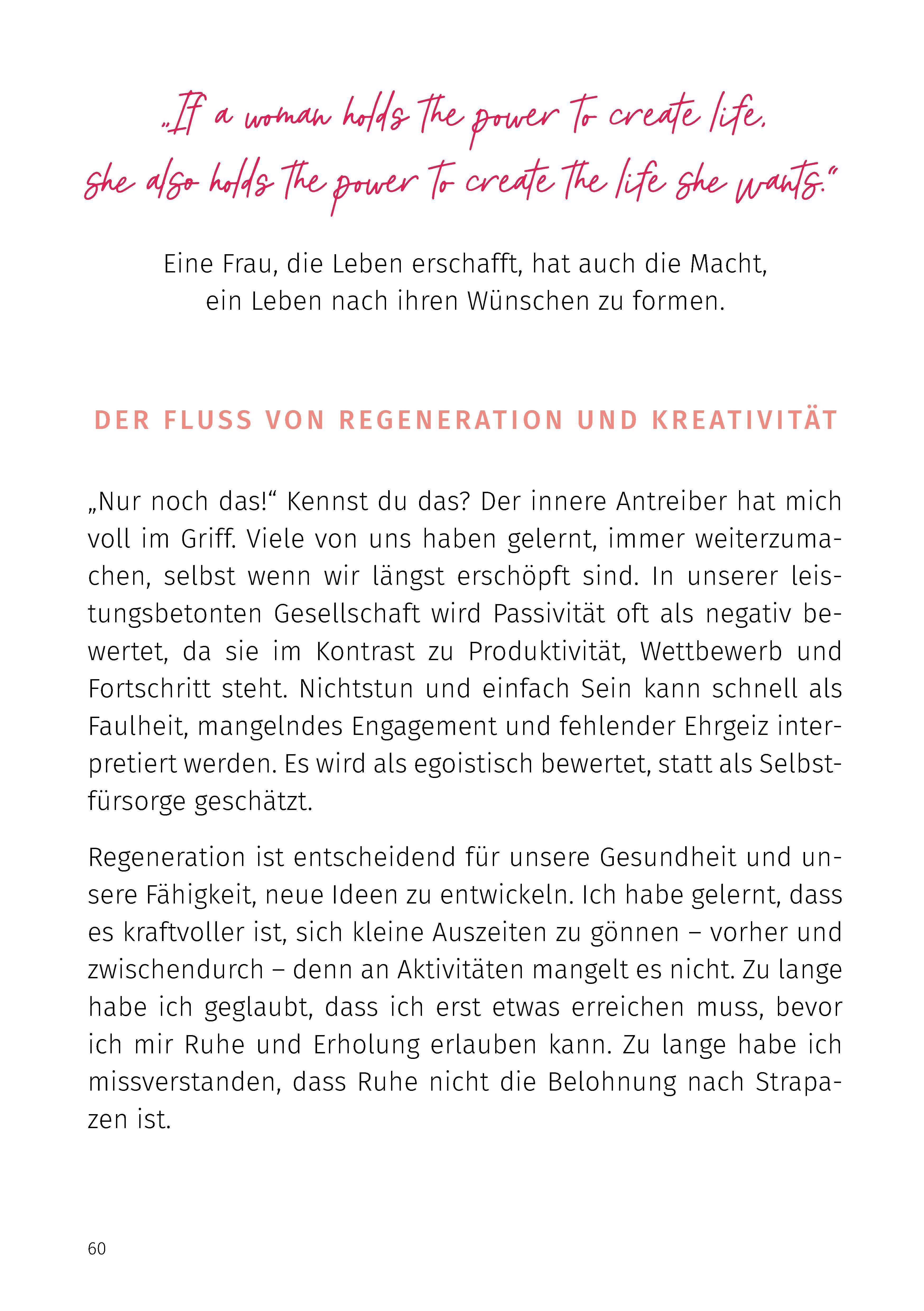 Beispielinhalt (Bild) unverschämt.weiblich - Dein Zyklus-Journal für die Reise zu dir selbst