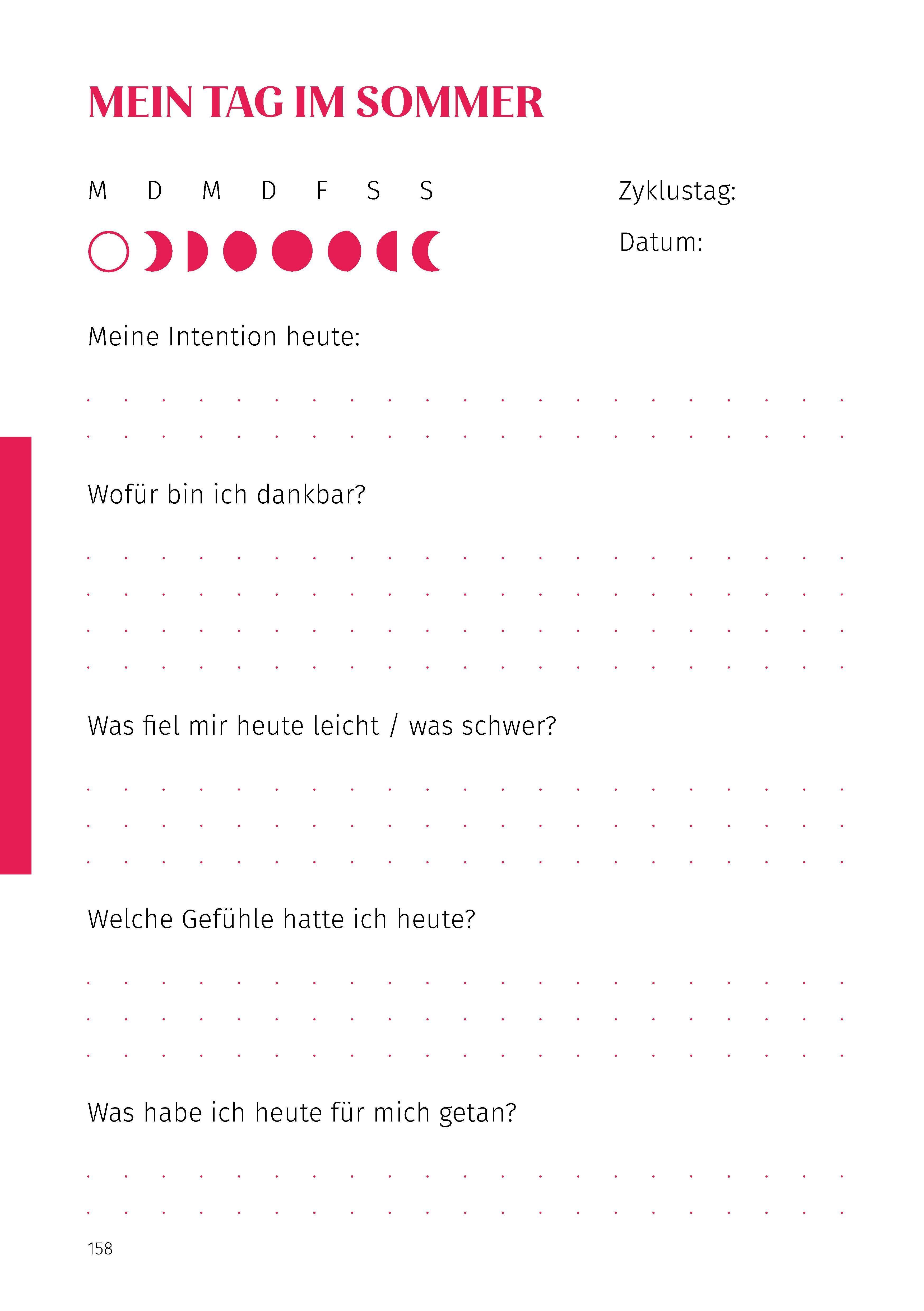 Beispielinhalt (Bild) unverschämt.weiblich - Dein Zyklus-Journal für die Reise zu dir selbst