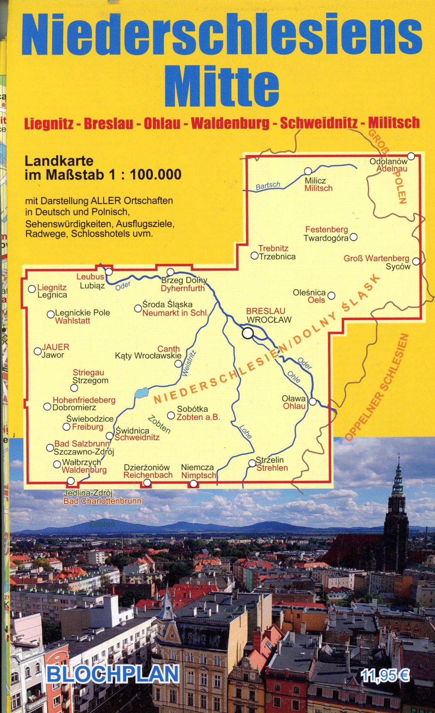 Beispielinhalt (Bild) Landkarte Niederschlesiens Mitte