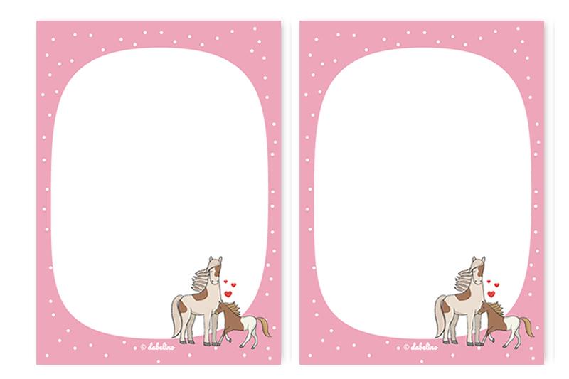 Vorderes Coverbild Notizblock-Set Pferde (für Kinder)