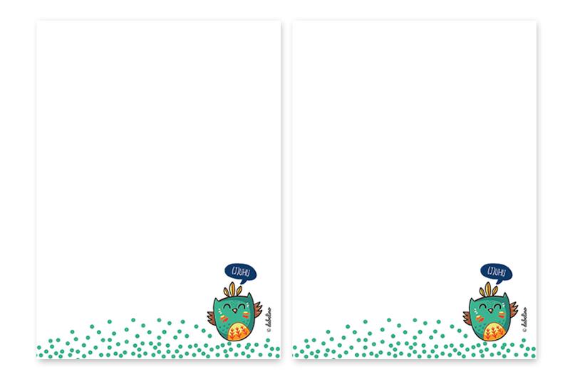 Vorderes Coverbild Notizblock-Set Eulen (für Kinder)