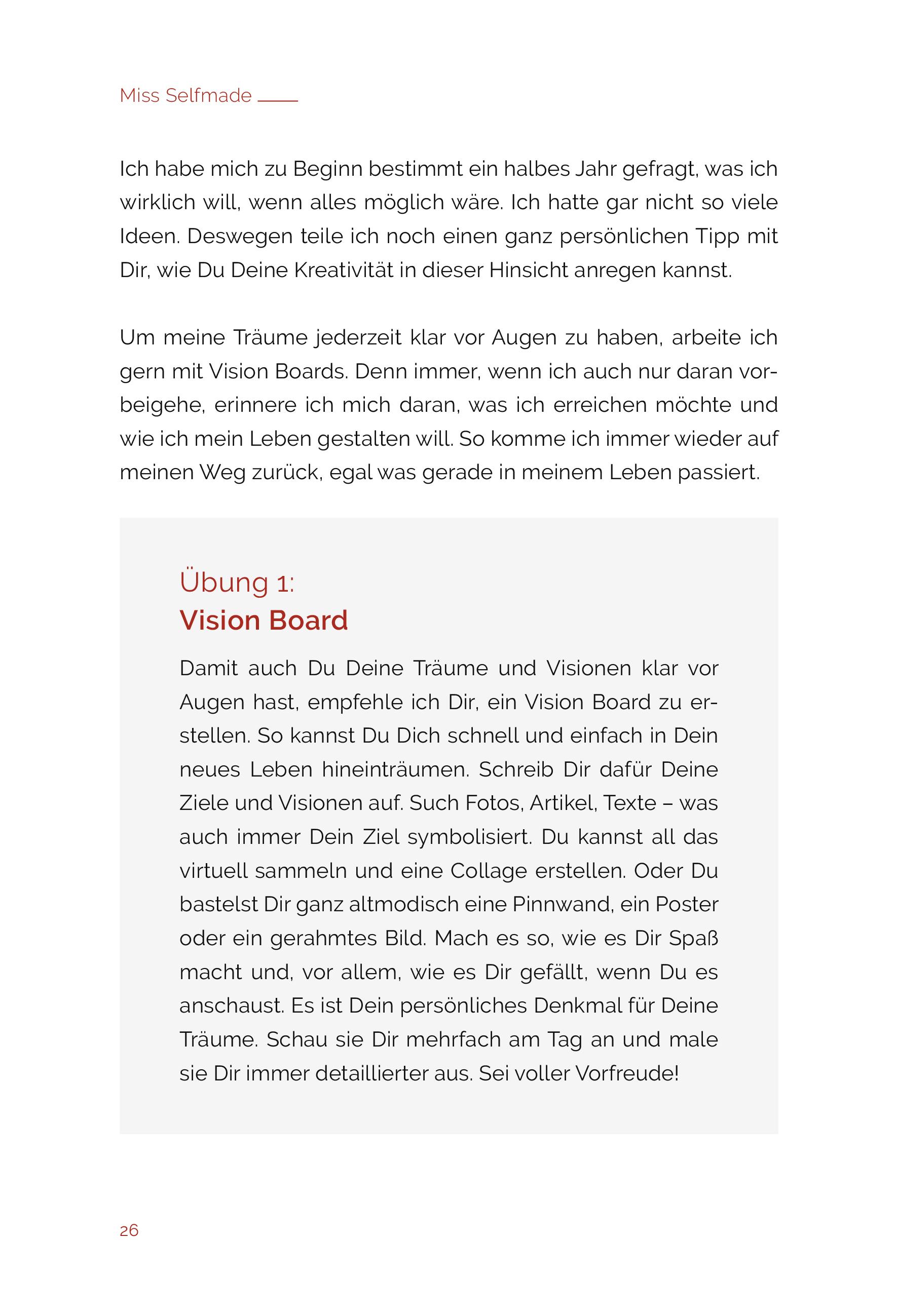 Beispielinhalt (Bild) Miss Selfmade