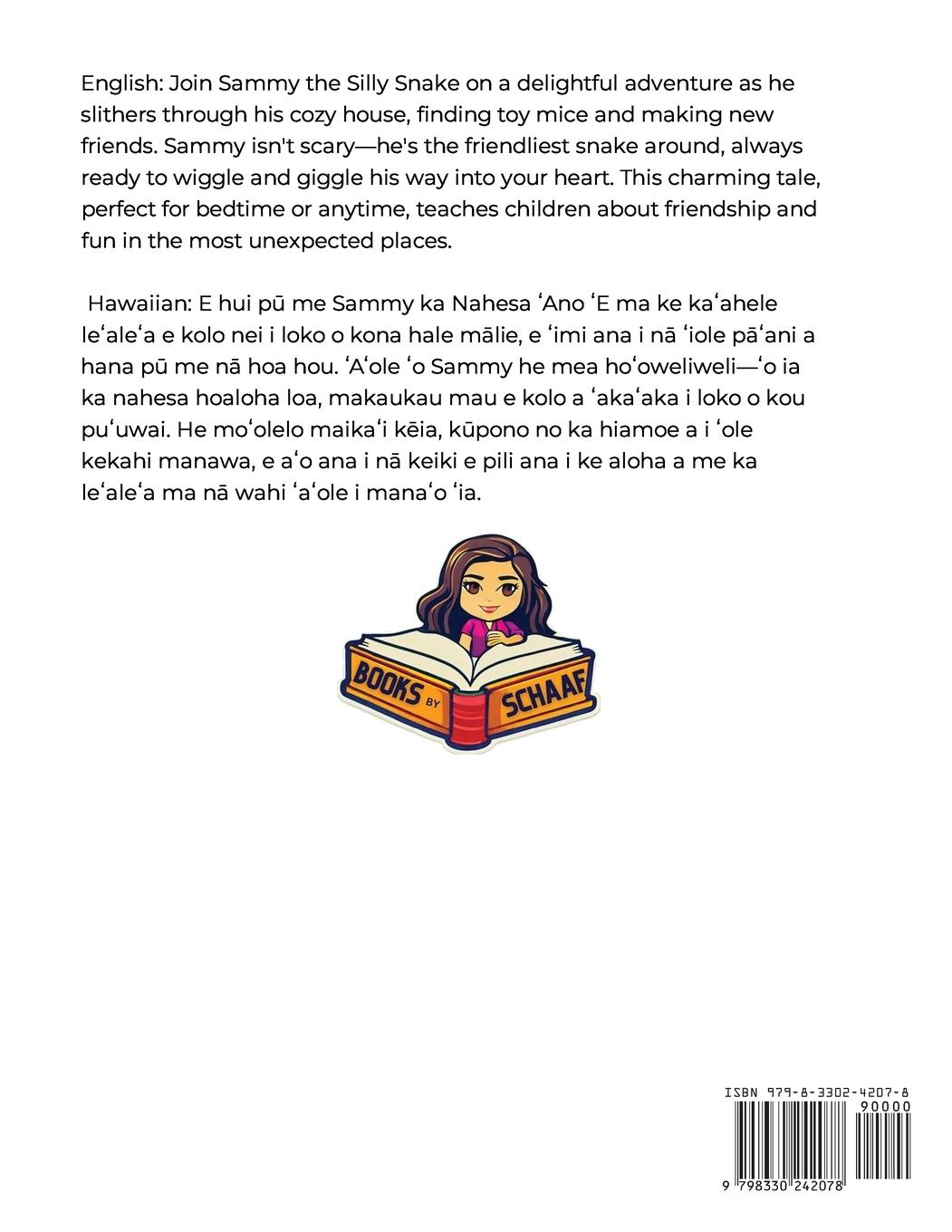 Rückseitencover ¿o Sammy ka Nahesa lapuwale (Hawaiian) Sammy the Silly Snake