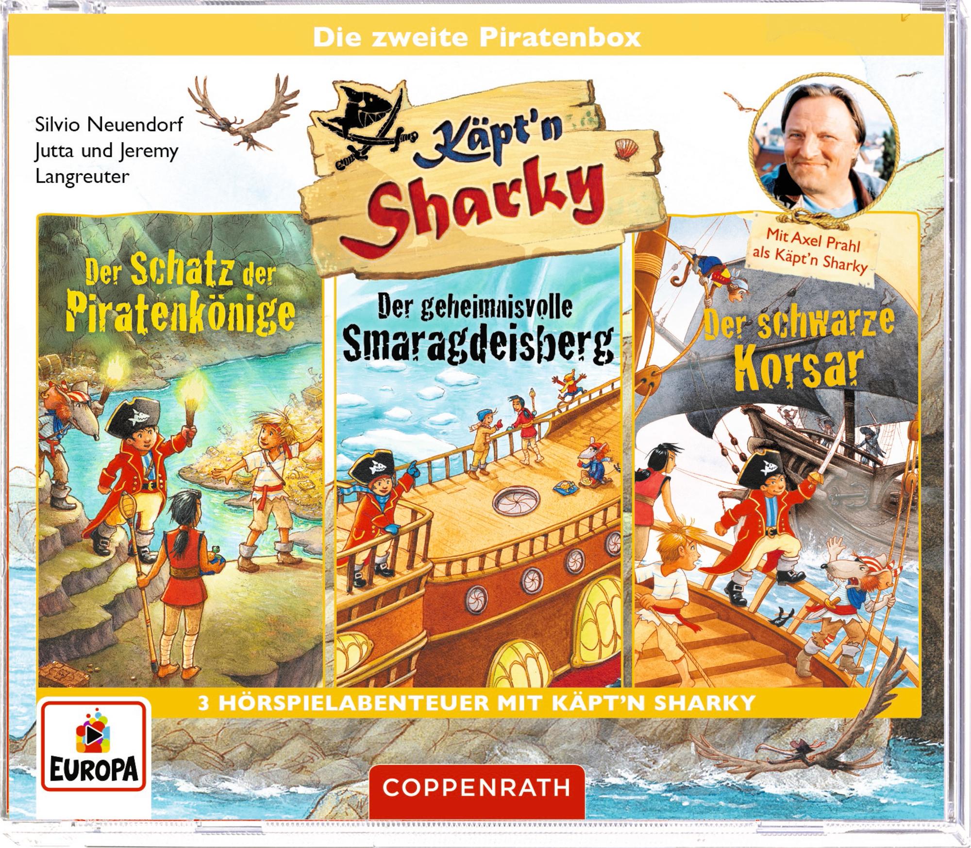 Vorderes Coverbild CD-Hörspiel: Käpt'n Sharky - Die zweite Piratenbox (3 CDs)