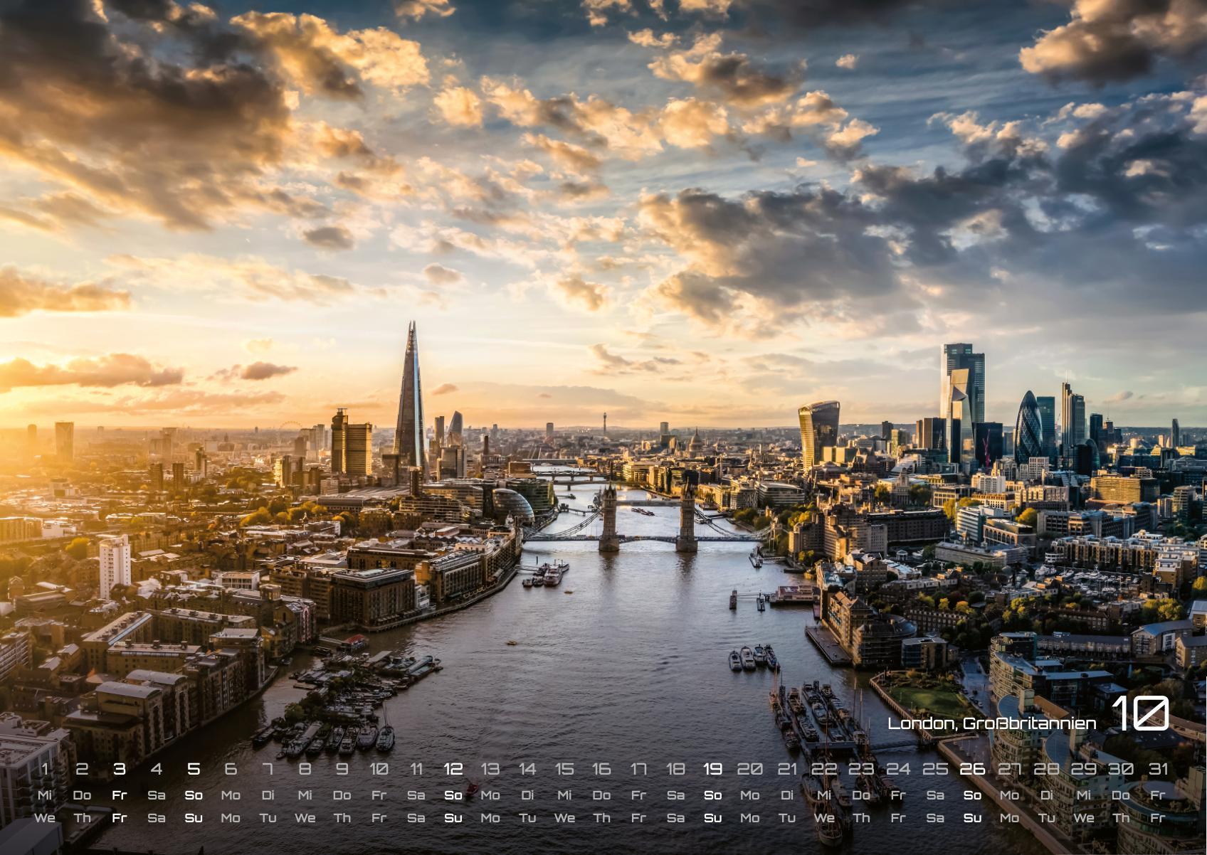 Beispielinhalt (Bild) Luftaufnahmen - faszinierende Aufnahmen von oben - ABOVE - 2025 - Kalender DIN A2