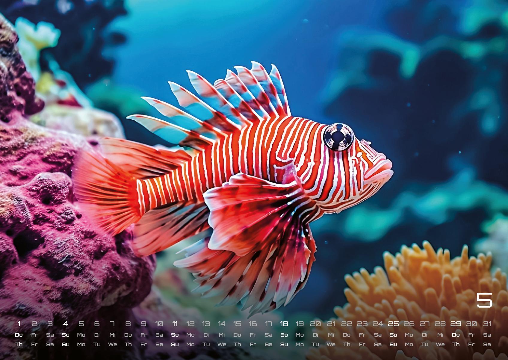 Beispielinhalt (Bild) Sealife - verborgene Tiefen - 2025 - Kalender DIN A2