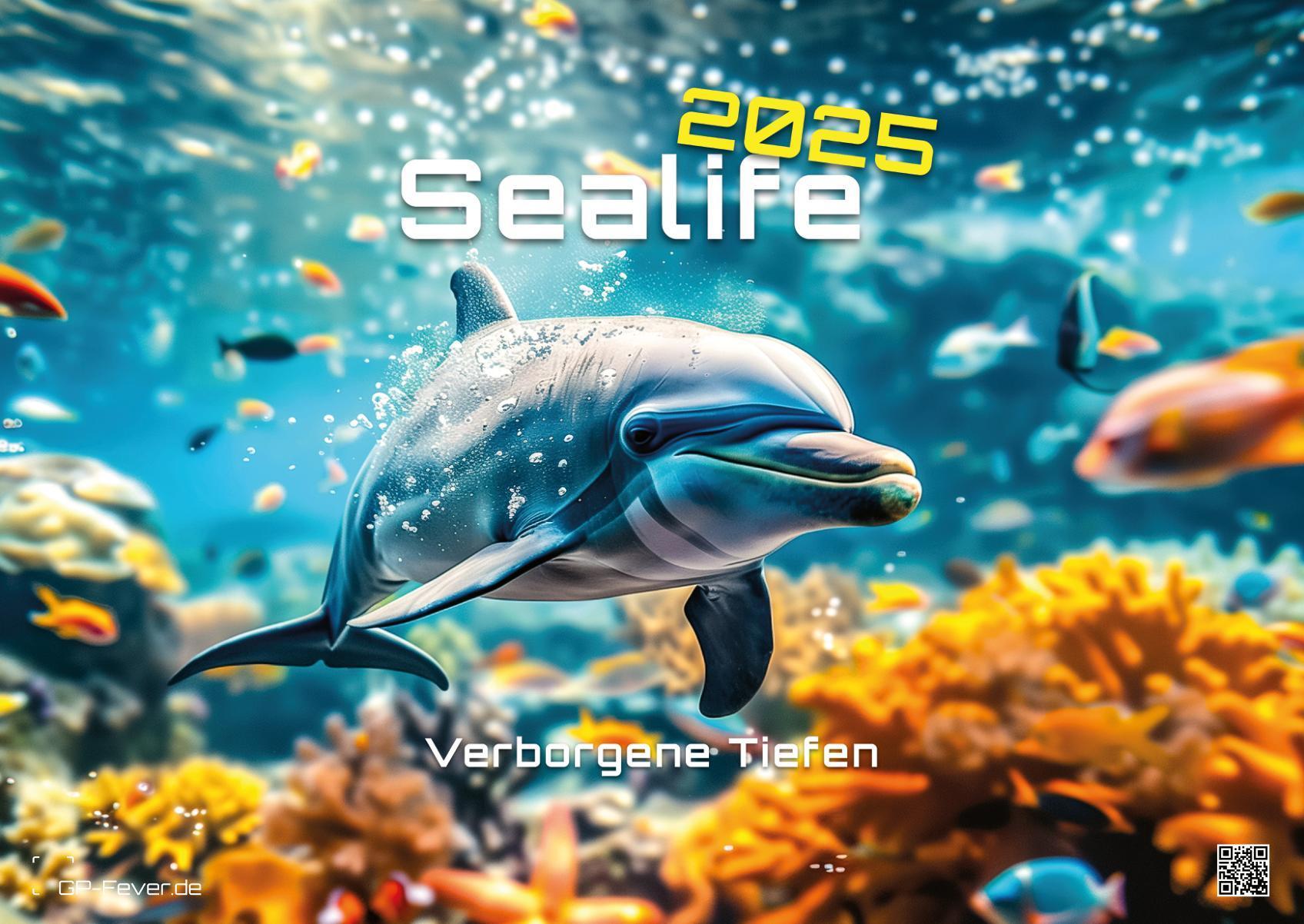 Vorderes Coverbild Sealife - verborgene Tiefen - 2025 - Kalender DIN A2
