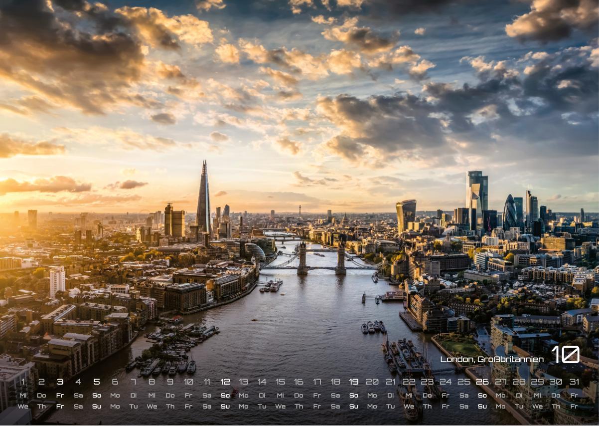 Beispielinhalt (Bild) Luftaufnahmen - faszinierende Aufnahmen von oben - ABOVE - 2025 - Kalender DIN A3