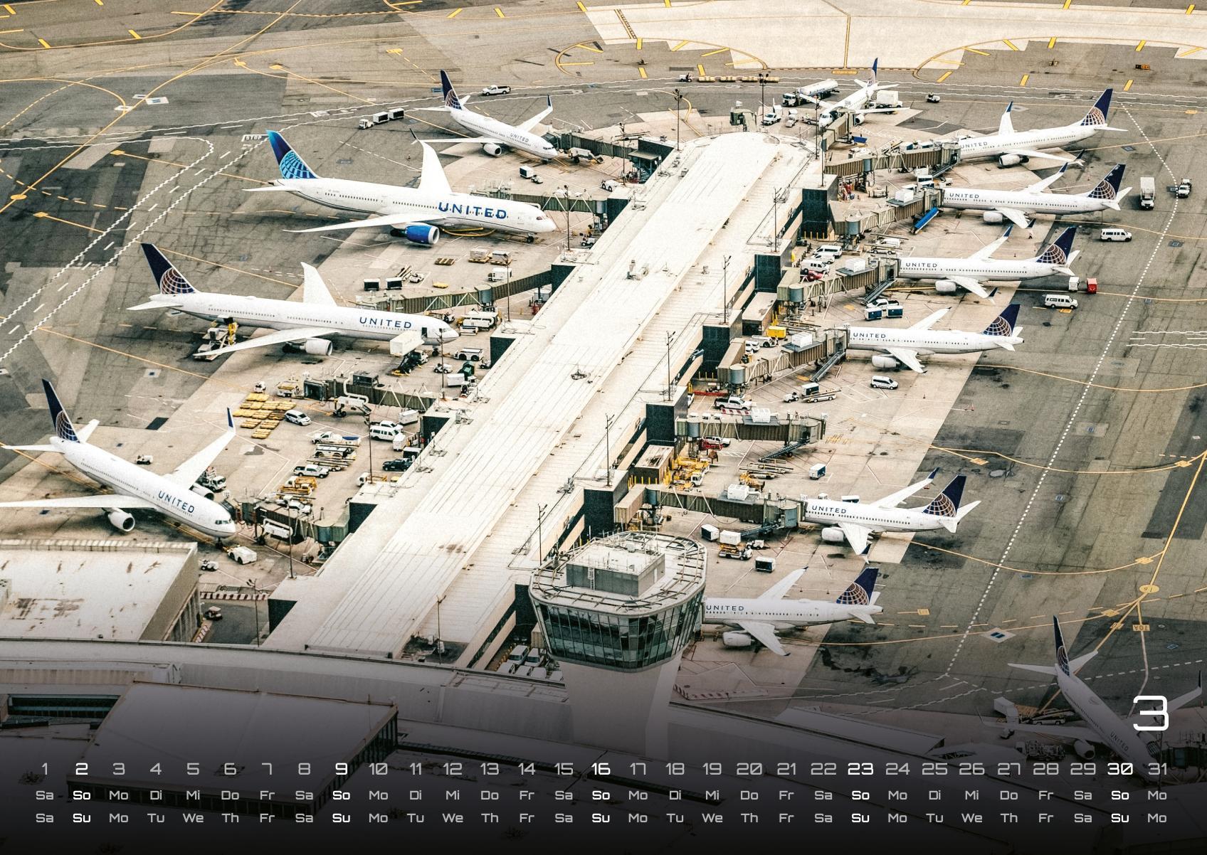 Beispielinhalt (Bild) Planes - Über den Wolken - Flugzeuge - 2025 - Kalender DIN A2