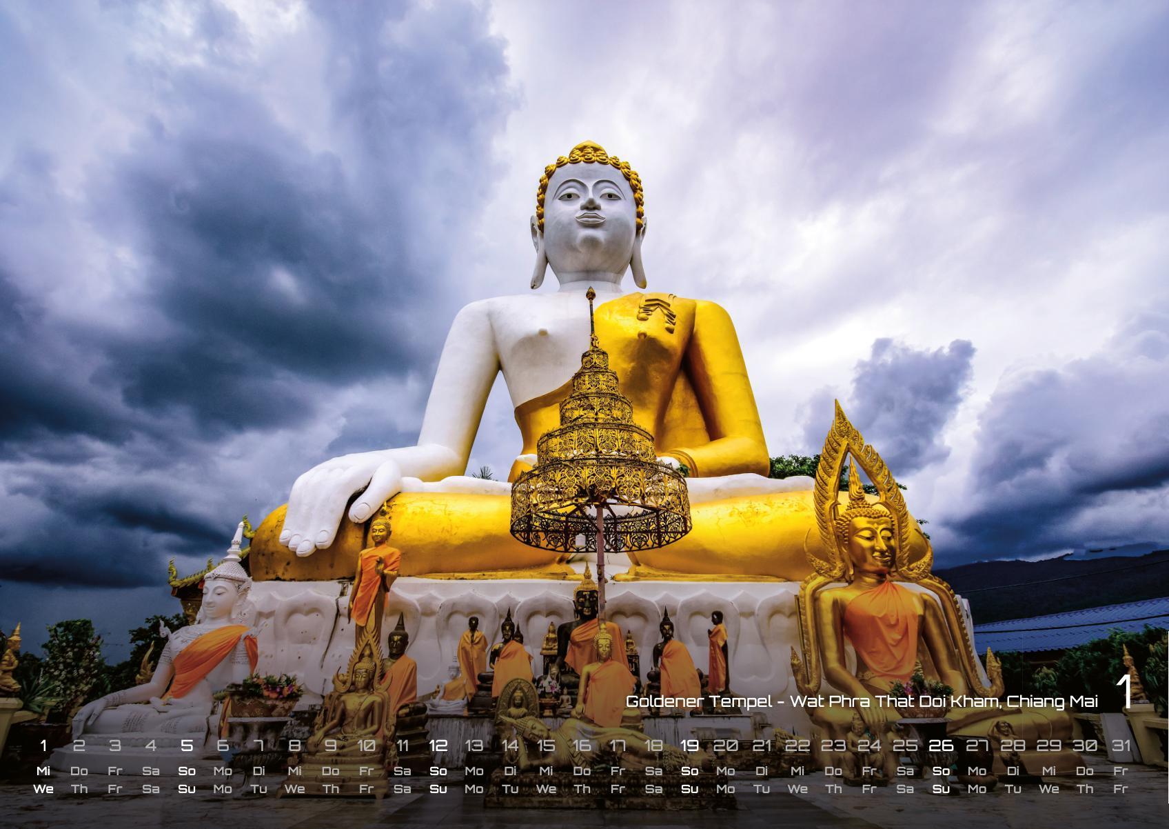 Beispielinhalt (Bild) Thailand - Land of Smiles - 2025 - Kalender DIN A2