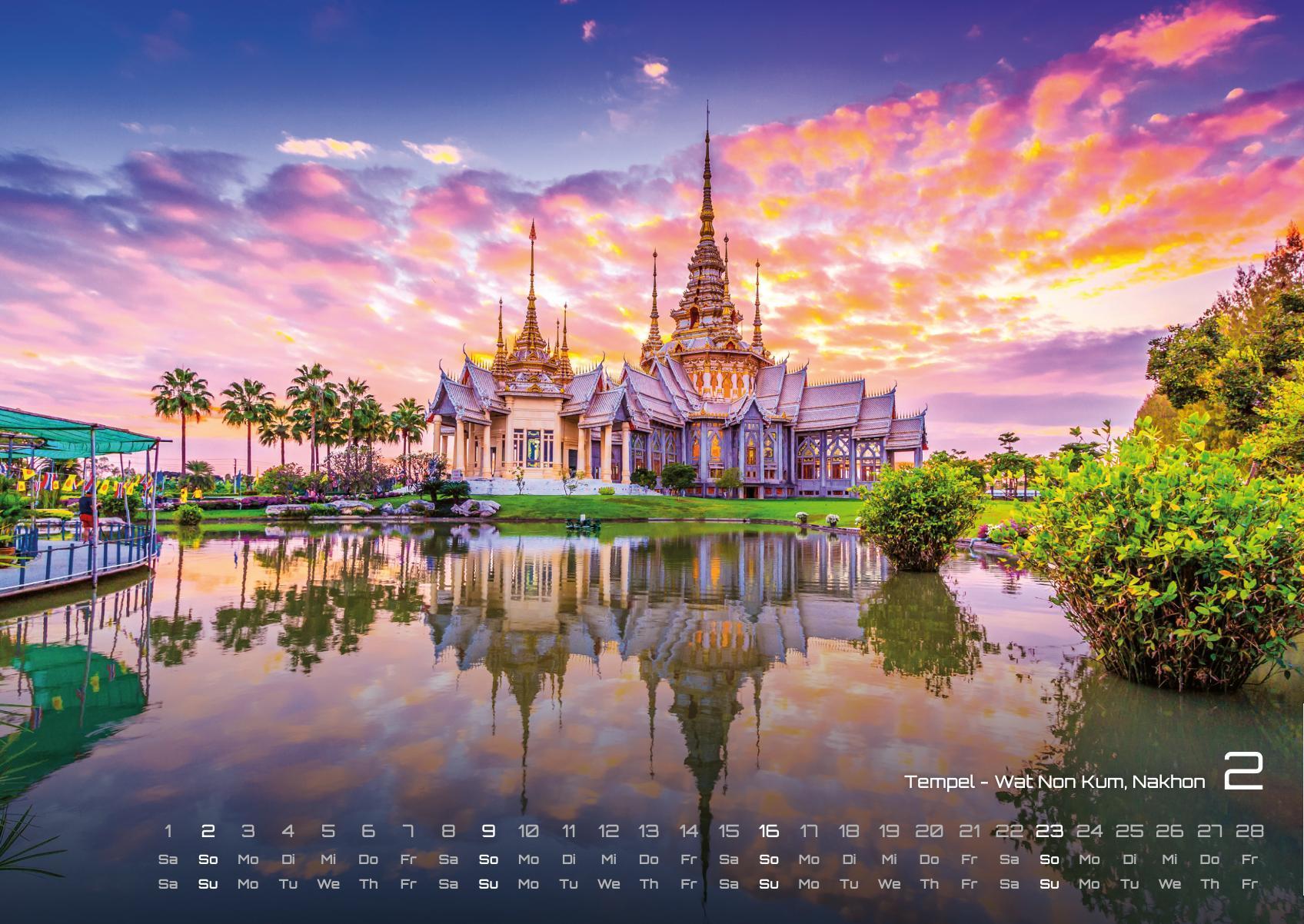 Beispielinhalt (Bild) Thailand - Land of Smiles - 2025 - Kalender DIN A2