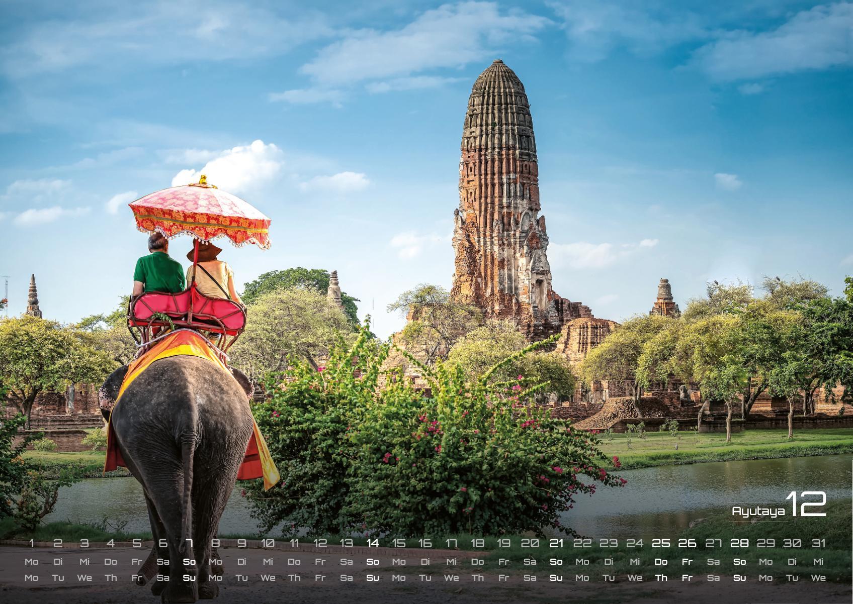 Beispielinhalt (Bild) Thailand - Land of Smiles - 2025 - Kalender DIN A2