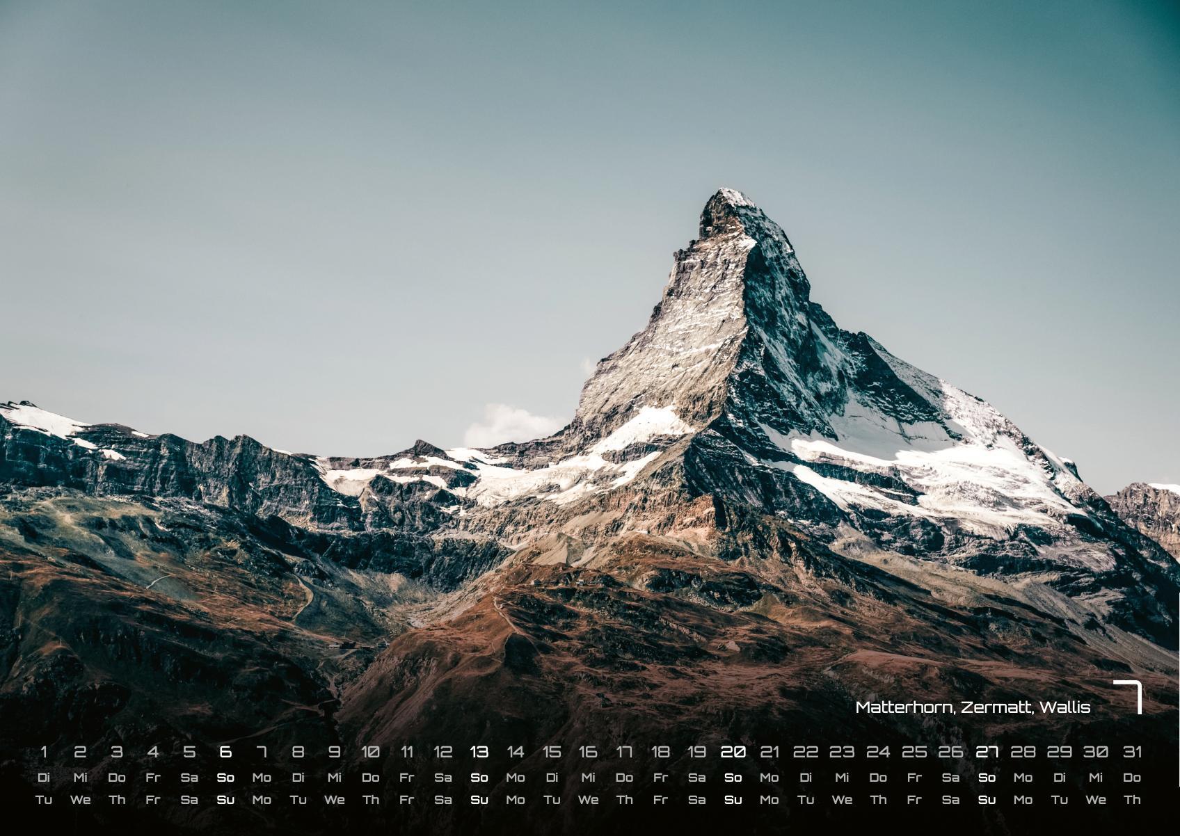 Beispielinhalt (Bild) Schweiz - 2025 - Kalender DIN A2