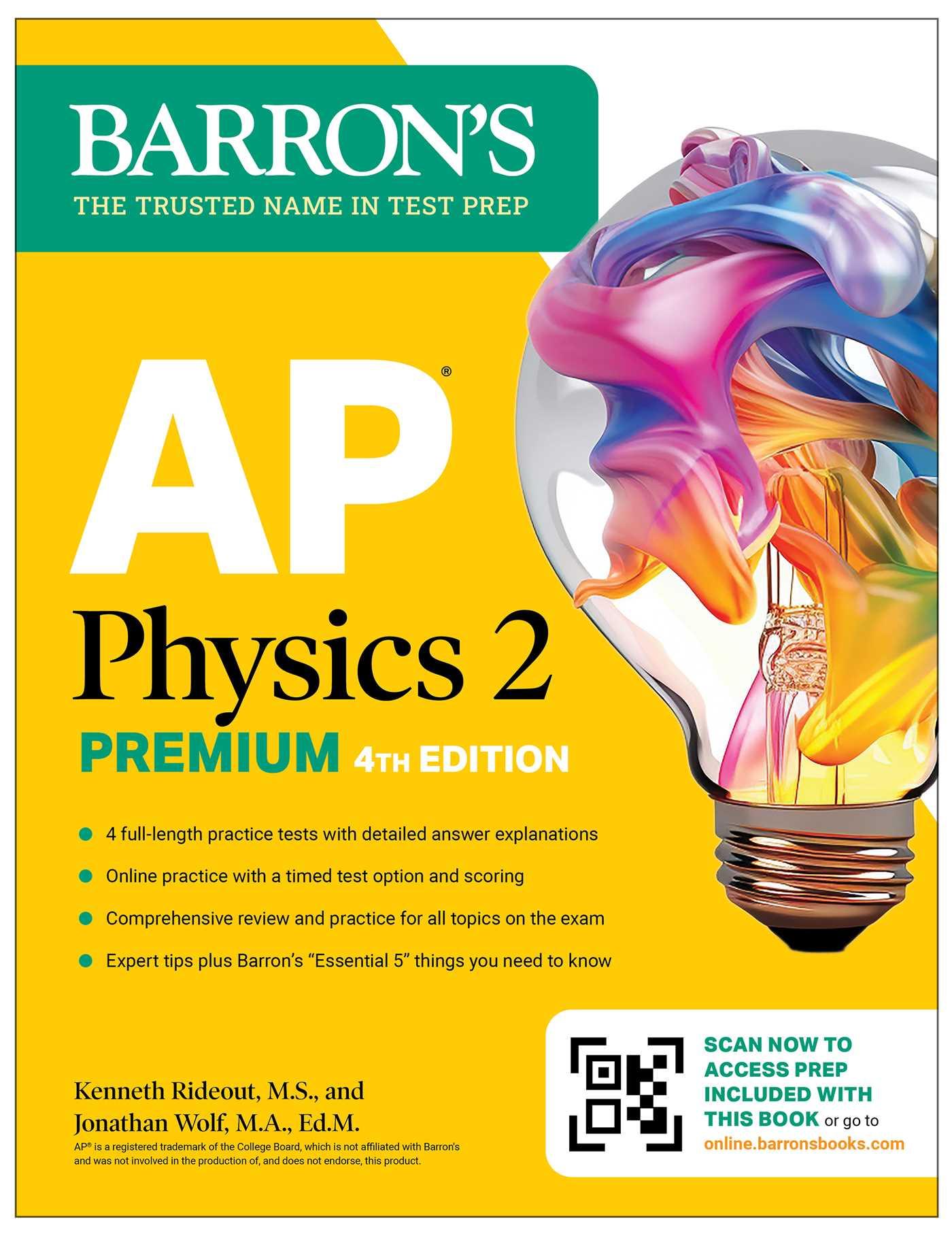 Vorderes Coverbild AP Physics 2 Premium, Fourth Edition: Prep Book with 4 Practice Tests + Comprehensive Review + Online Practice (2025)