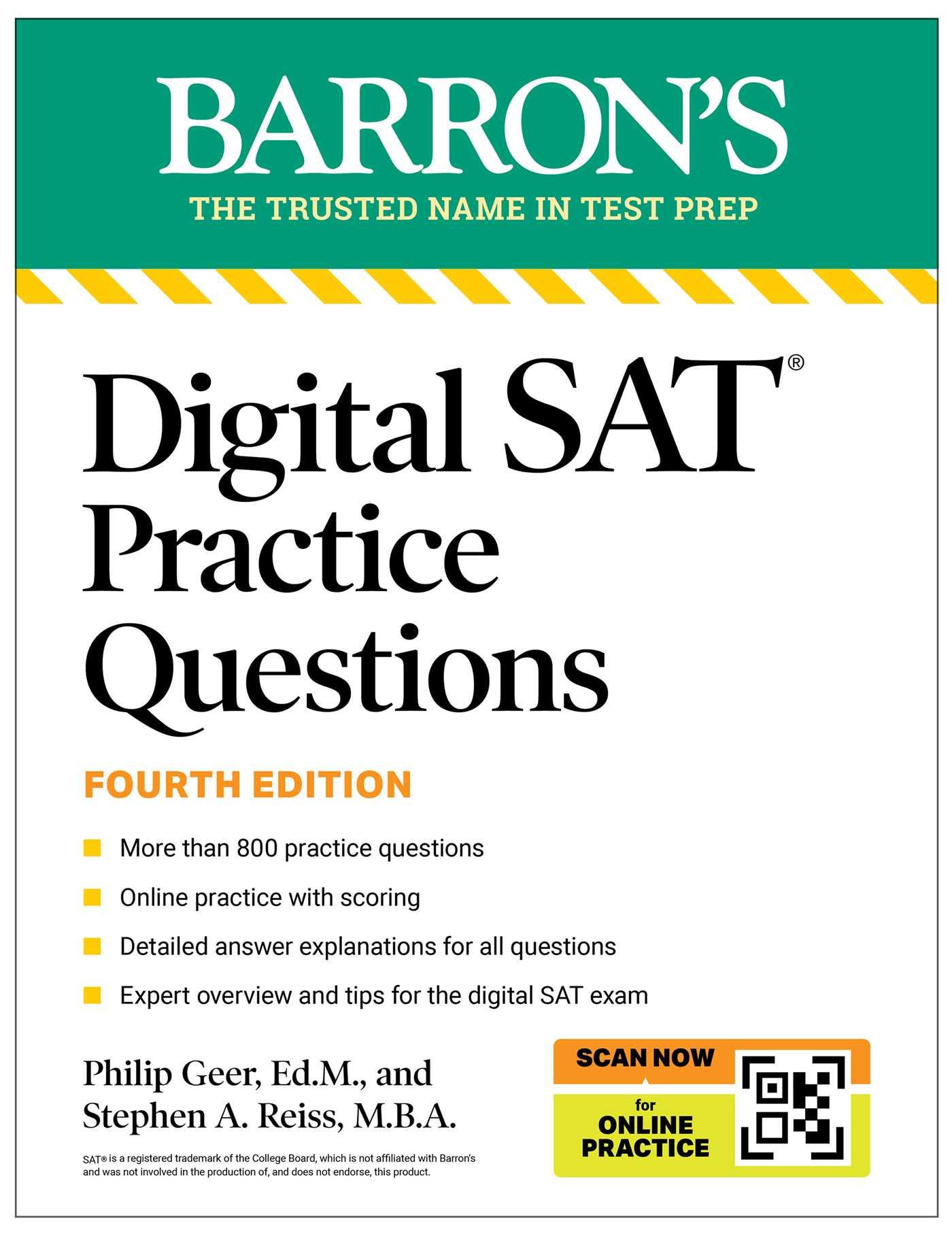 Vorderes Coverbild Digital SAT Practice Questions: More than 800 Questions for Digital SAT Prep 2025 + Tips + Online Practice