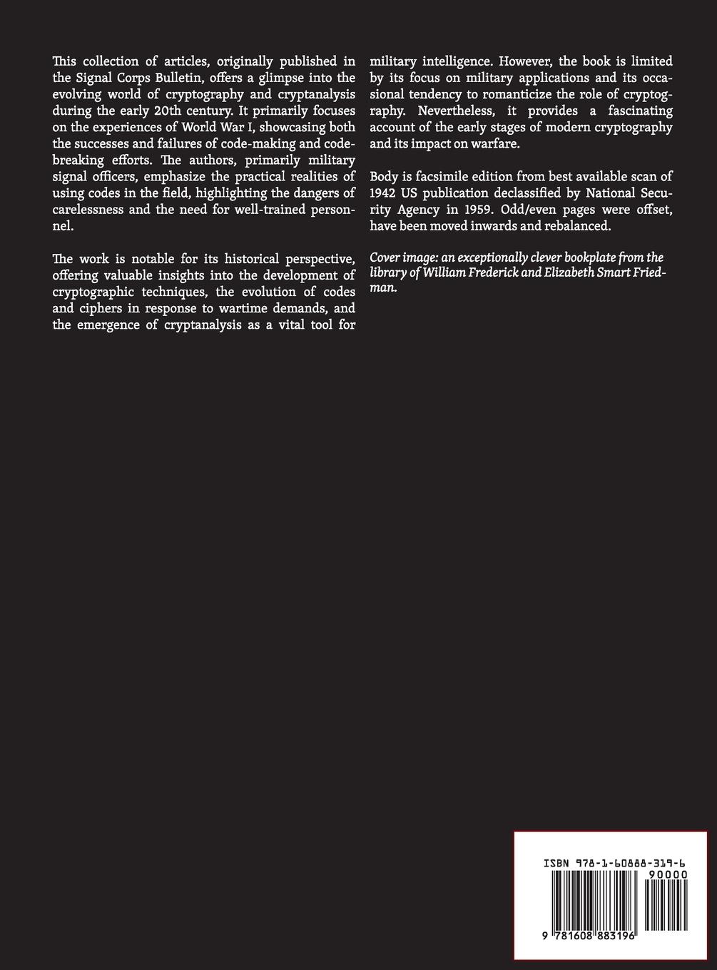 Rückseitencover Articles on Cryptography and Cryptanalysis