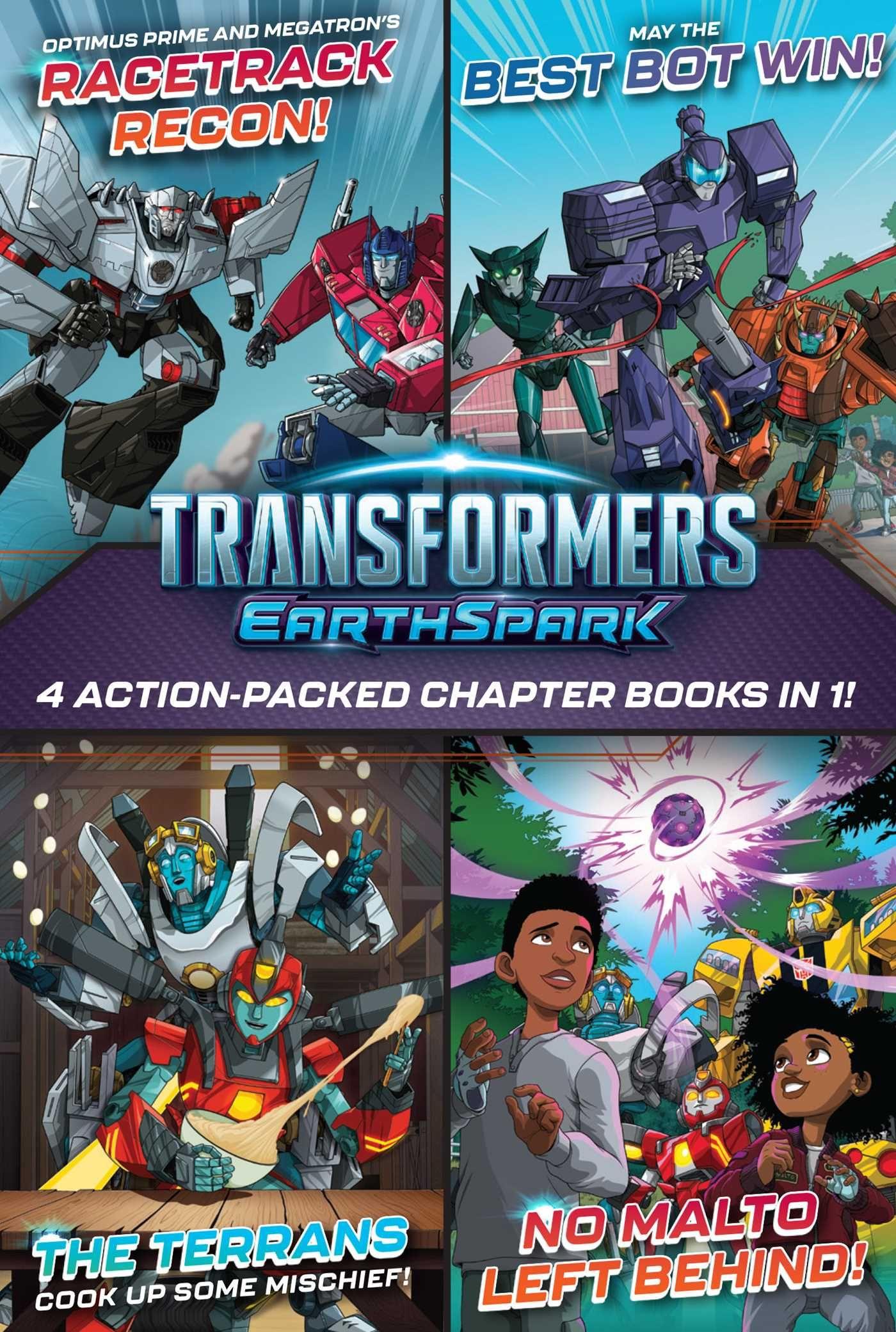 Vorderes Coverbild Transformers Earthspark 4 Action-Packed Chapter Books in 1!