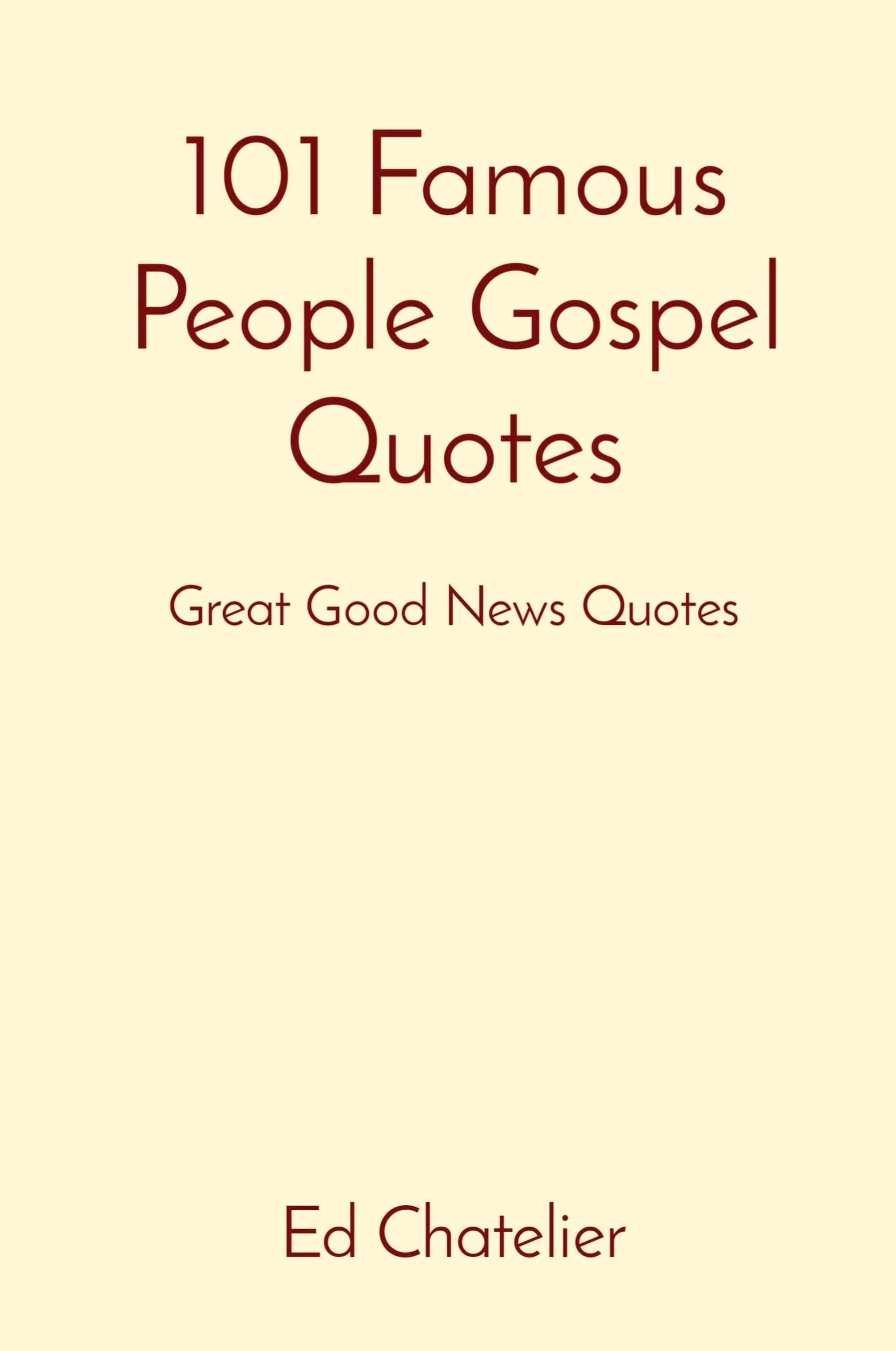 Vorderes Coverbild 101 Famous People Gospel Quotes