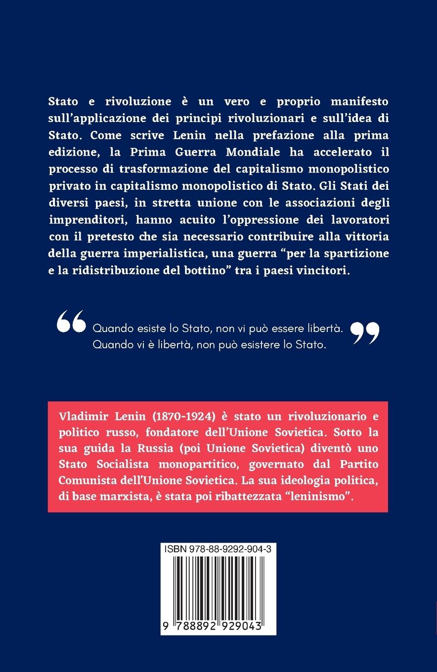 Rückseitencover STATO E RIVOLUZIONE