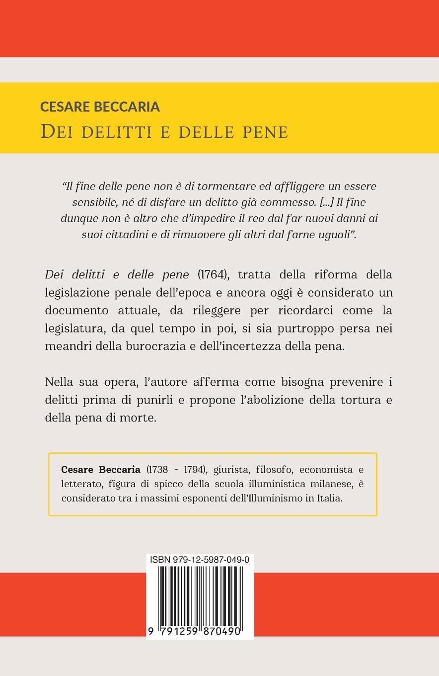 Rückseitencover DEI DELITTI E DELLE PENE