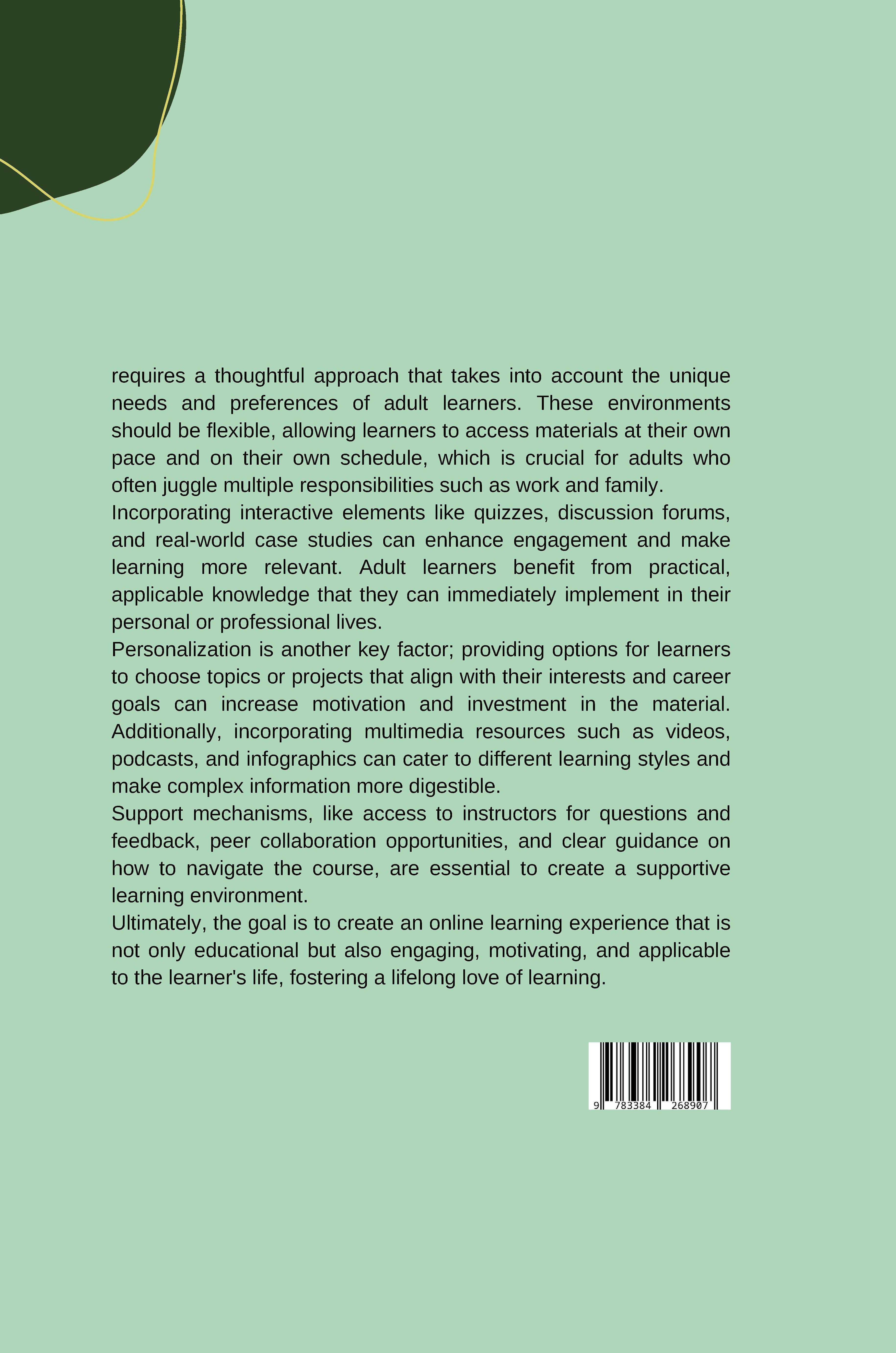 Rückseitencover Designing Engaging Online Learning Environments for Adult Learners