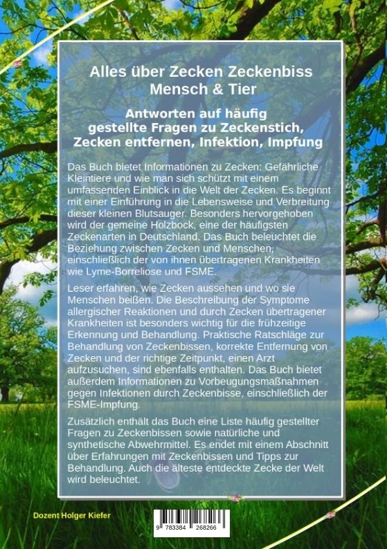 Rückseitencover Alles über Zecken Zeckenbiss   Mensch & Tier