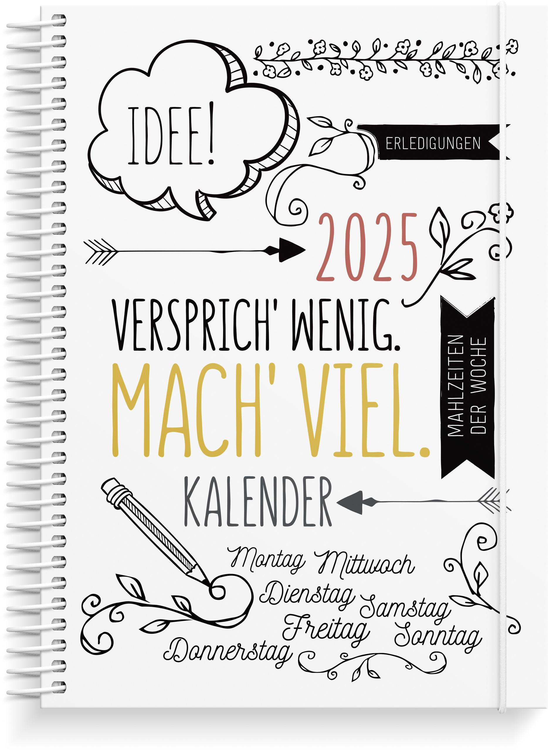 Vorderes Coverbild Burde Doodle Kalender 2025