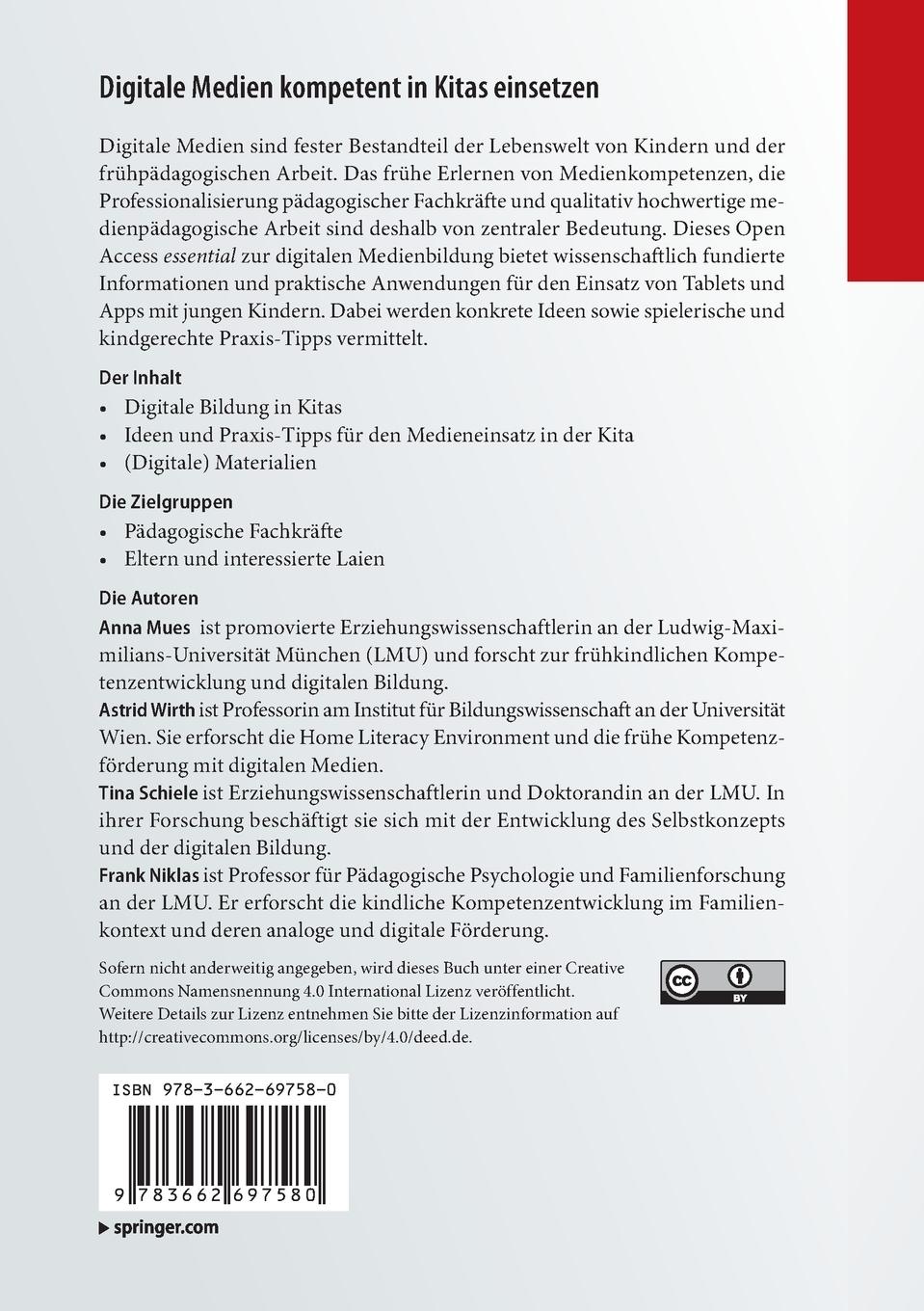 Rückseitencover Digitale Medien kompetent in Kitas einsetzen