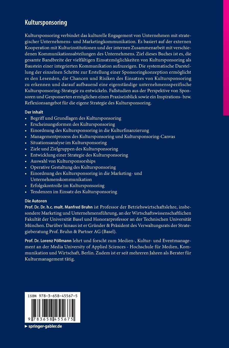 Rückseitencover Kultursponsoring
