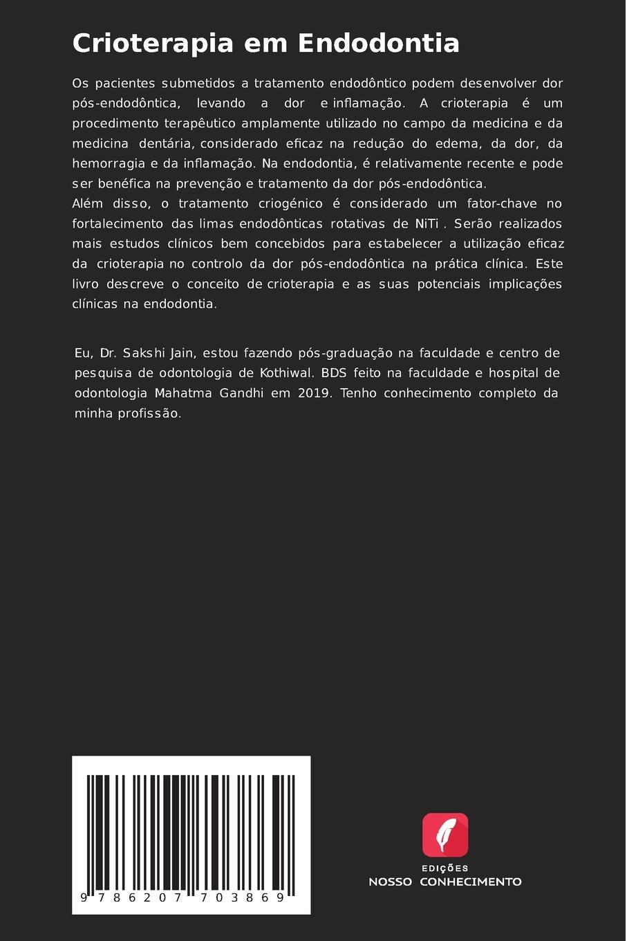 Rückseitencover Crioterapia em Endodontia