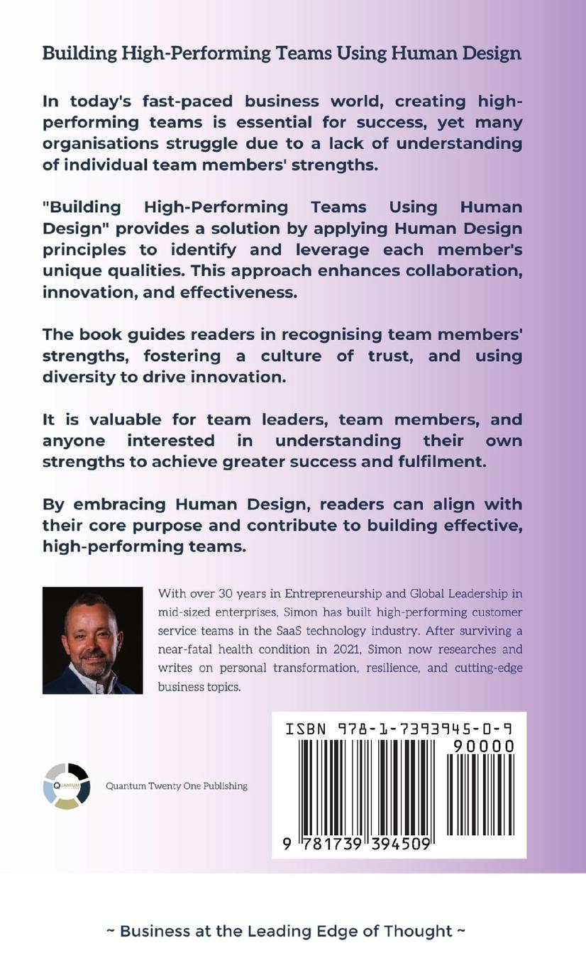 Rückseitencover Building High-Performing Teams Using Human Design