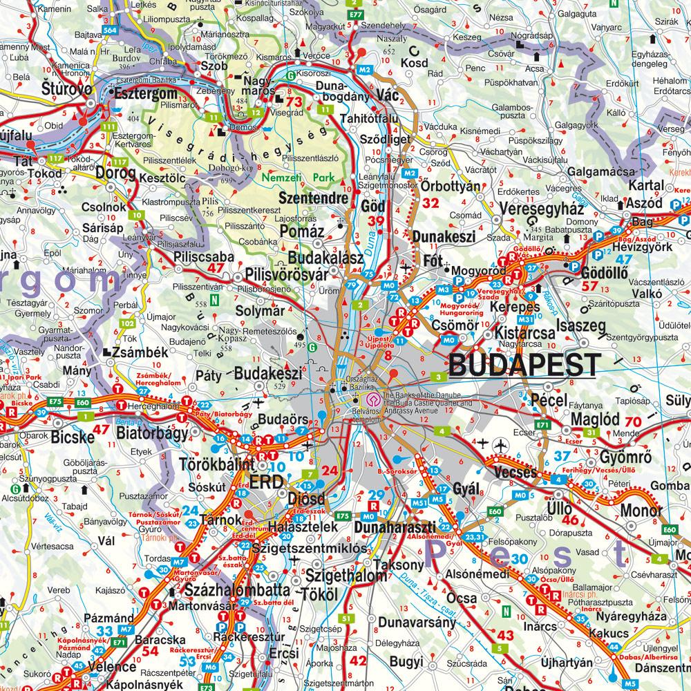 Beispielinhalt (Bild) Ungarn, Straßenkarte 1:400.000, freytag & berndt