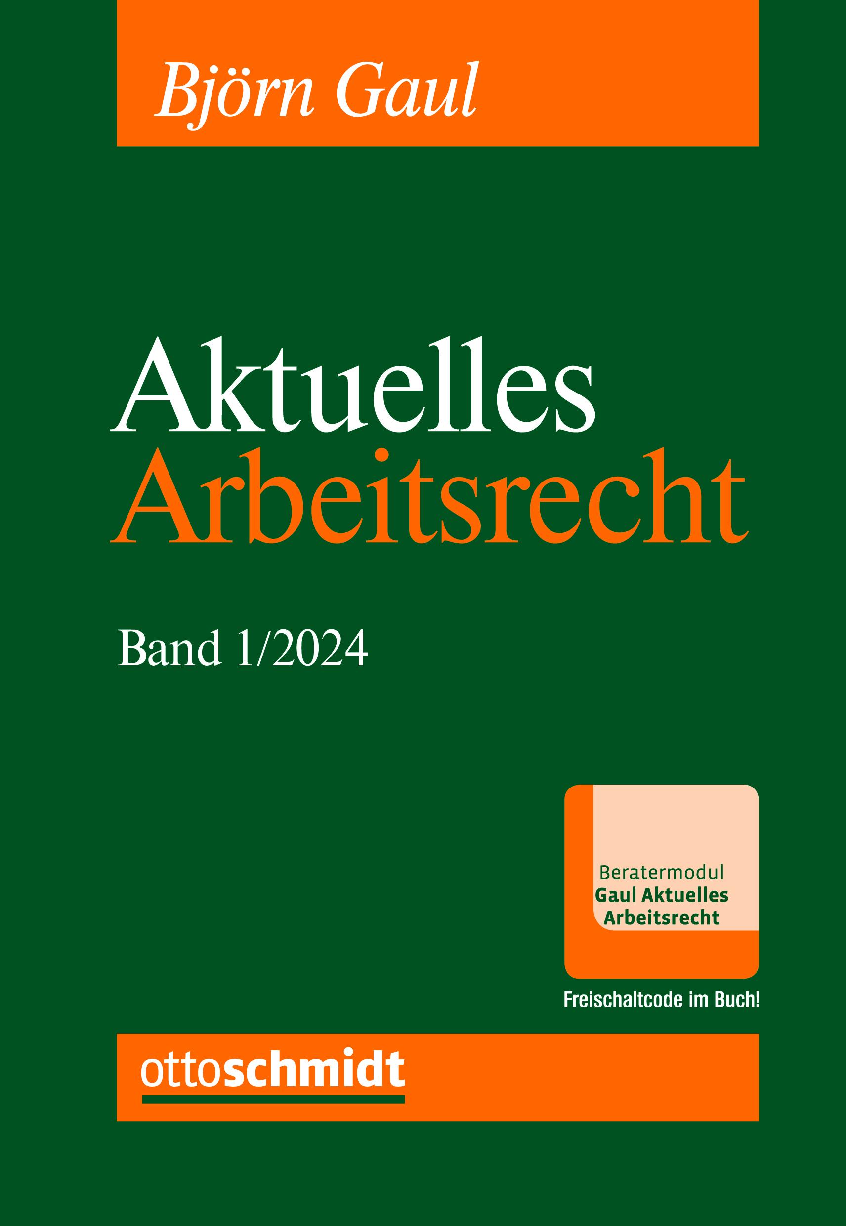 Vorderes Coverbild Aktuelles Arbeitsrecht, Band 1/2024