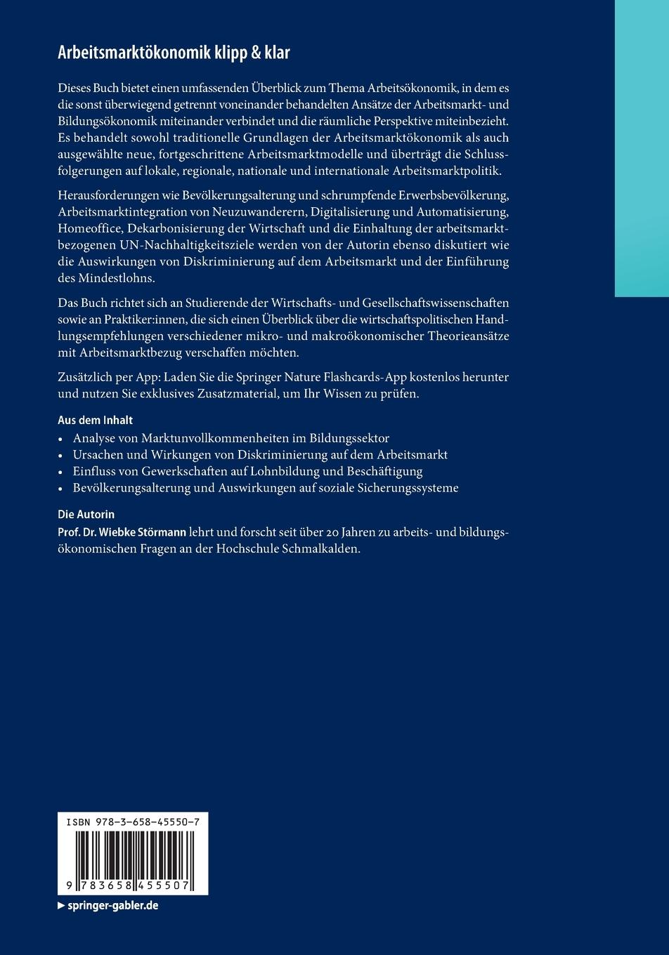 Rückseitencover Arbeitsmarktökonomik klipp & klar