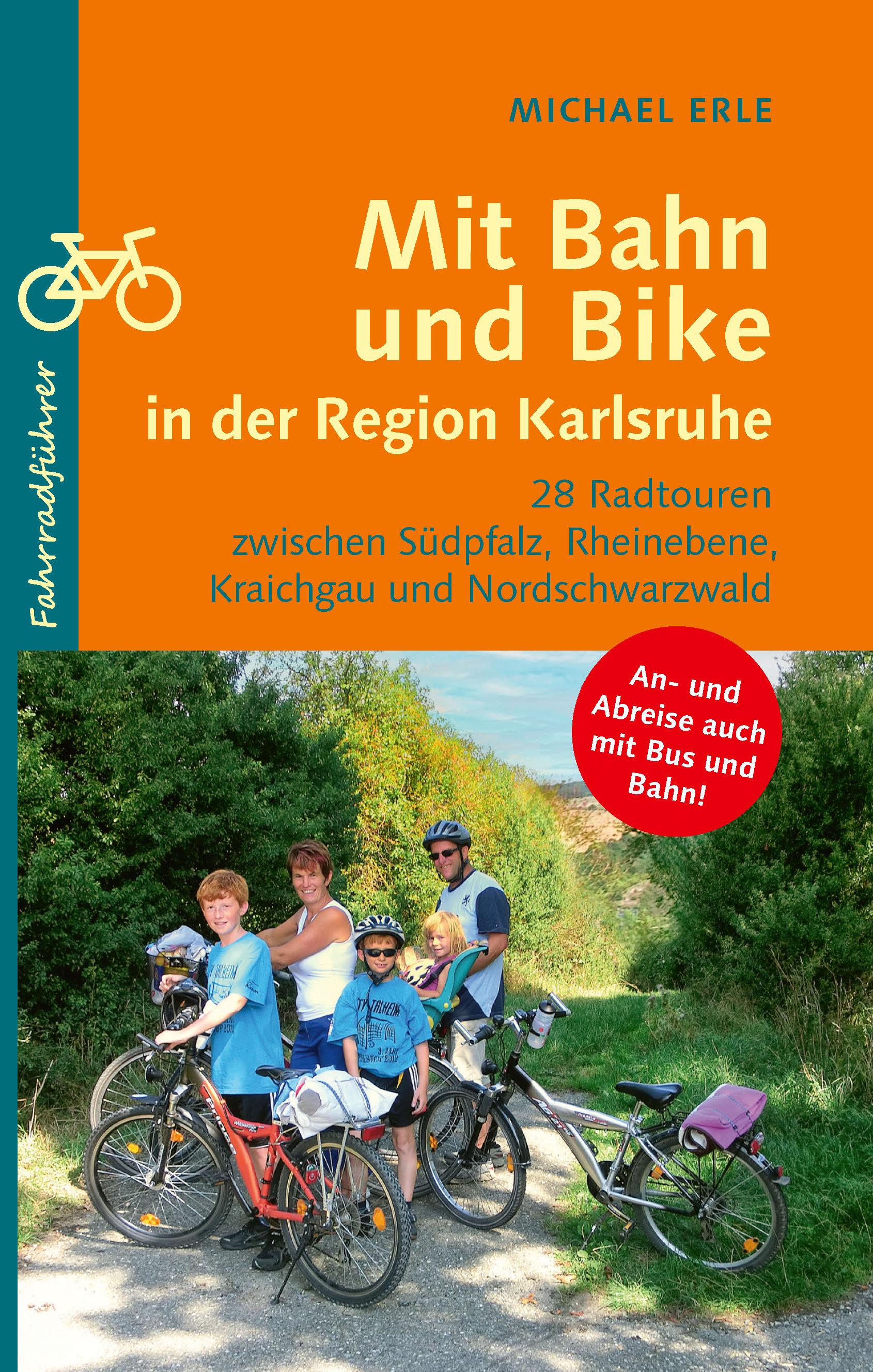 Vorderes Coverbild Mit Bahn und Bike in der Region Karlsruhe