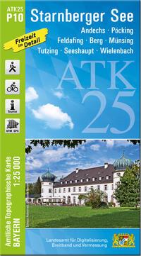 Vorderes Coverbild ATK25-P10 Starnberger See (Amtliche Topographische Karte 1:25000)