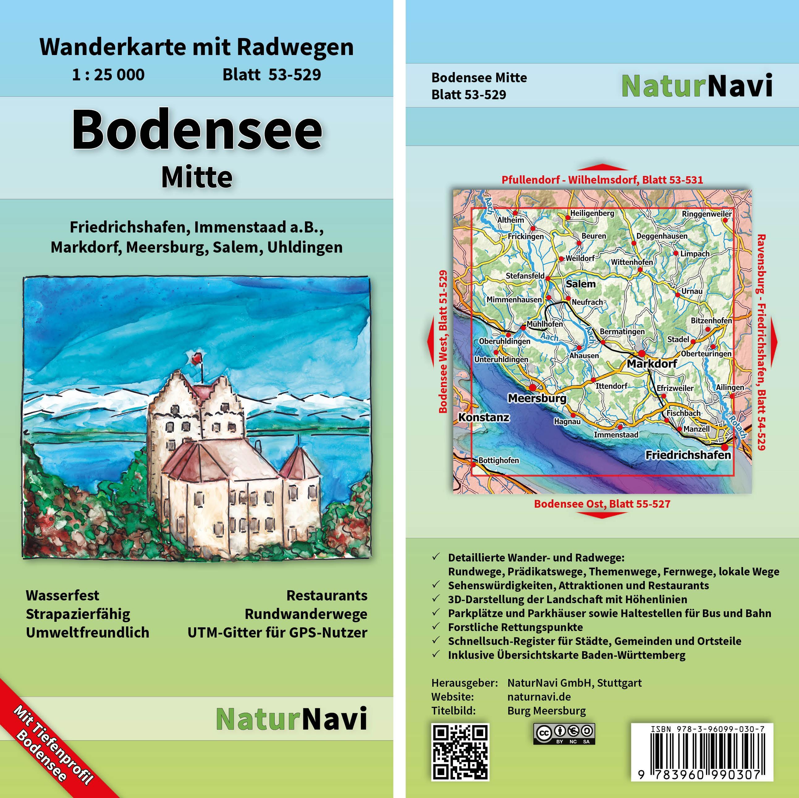 Vorderes Coverbild Bodensee Mitte 1 : 25 000, Blatt 53-529