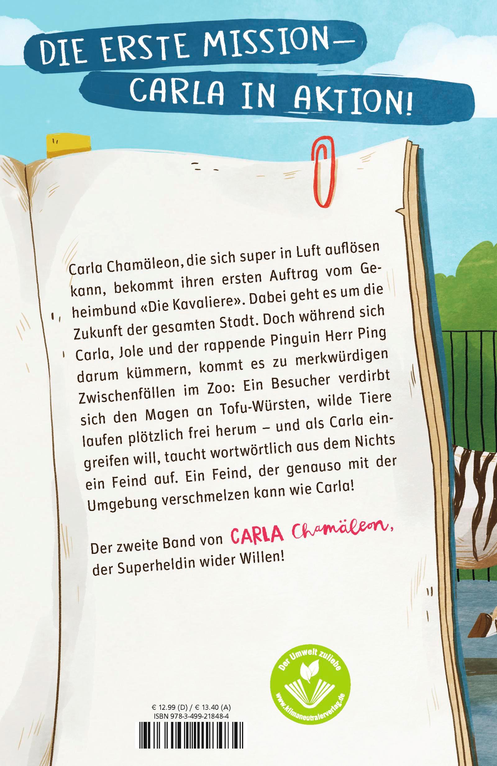 Rückseitencover Carla Chamäleon: Zoff im Zoo
