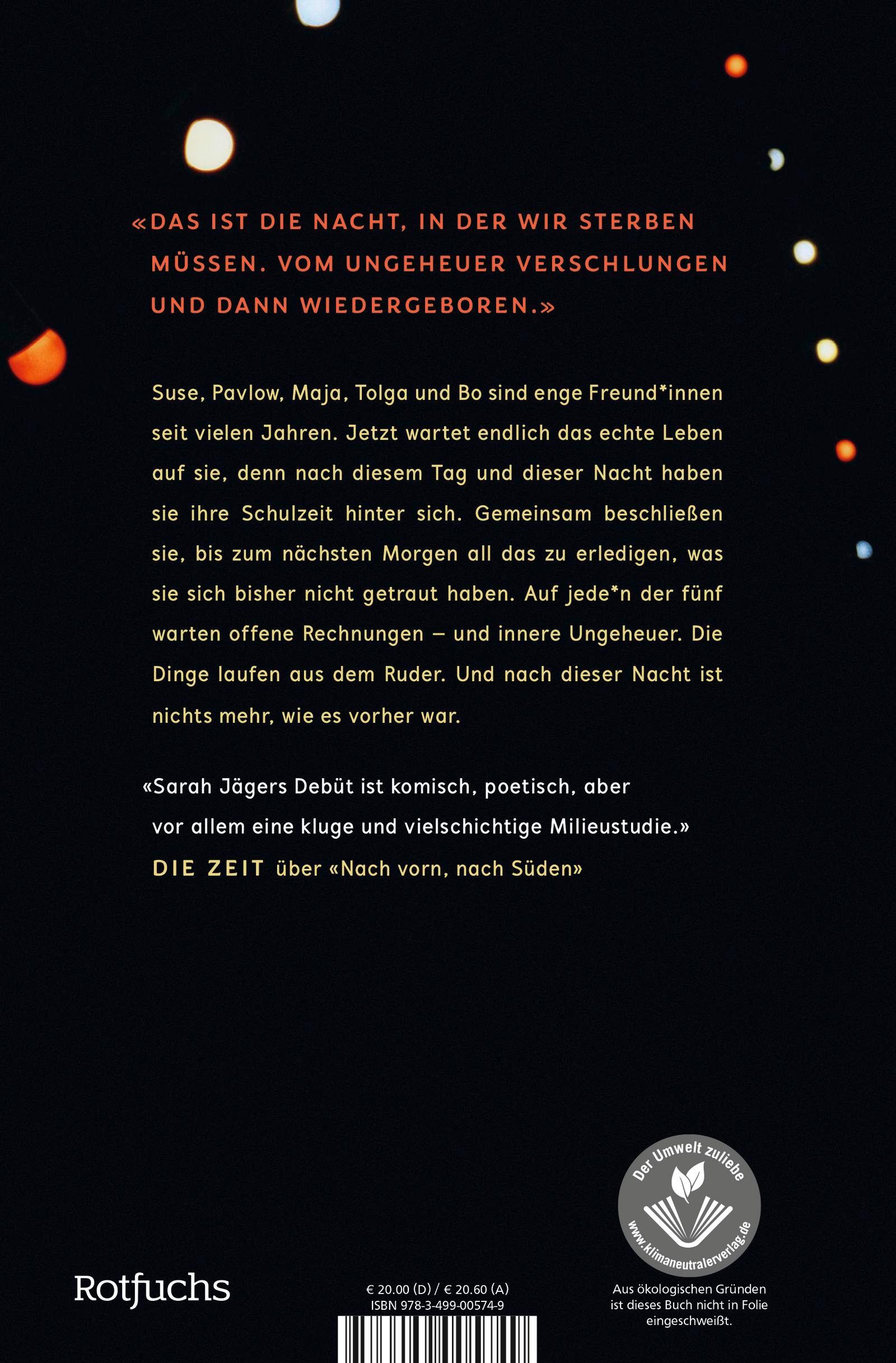 Rückseitencover Die Nacht so groß wie wir