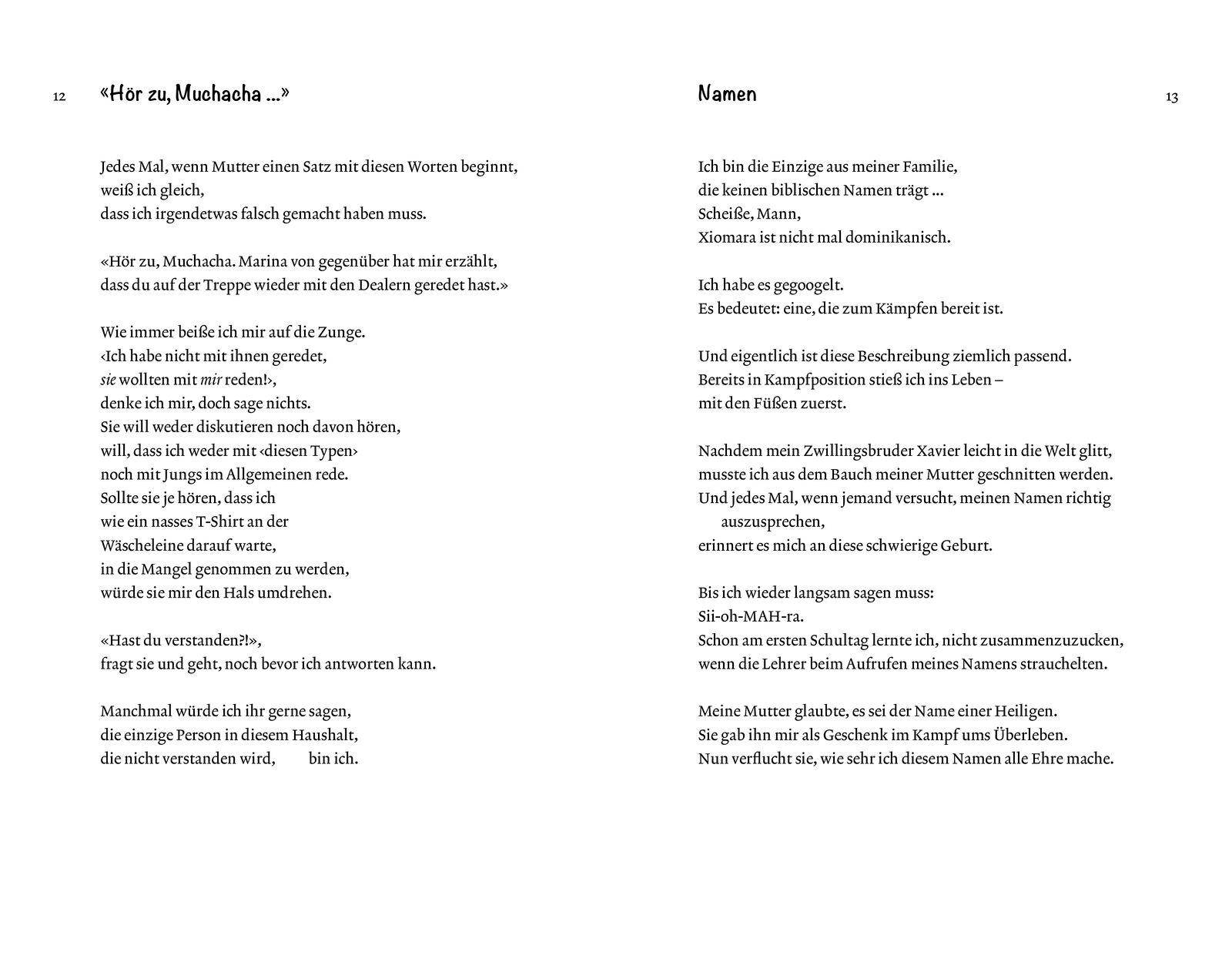 Beispielinhalt (Bild) Poet X