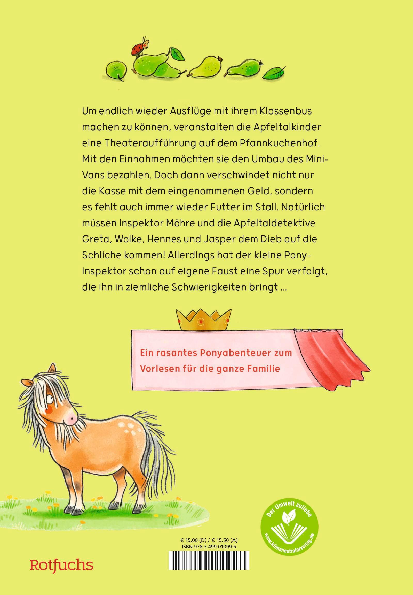 Rückseitencover Inspektor Möhre - Ein Fall für vier Hufe: Theater auf dem Pfannkuchenhof