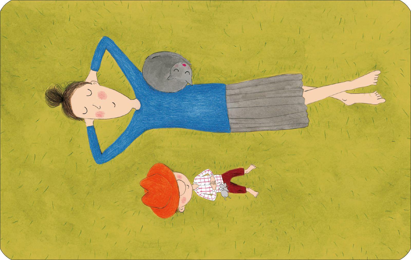 Beispielinhalt (Bild) Picknick mit Herrn Klein. Picknick mit Frau Groß