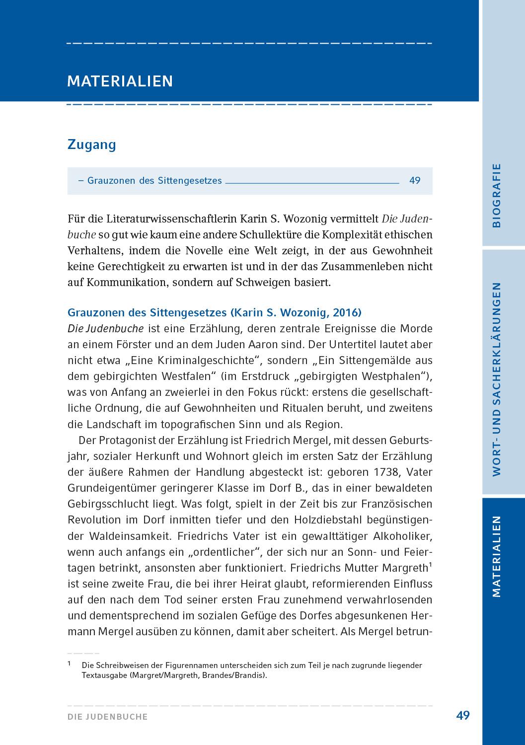 Beispielinhalt (Bild) Die Judenbuche