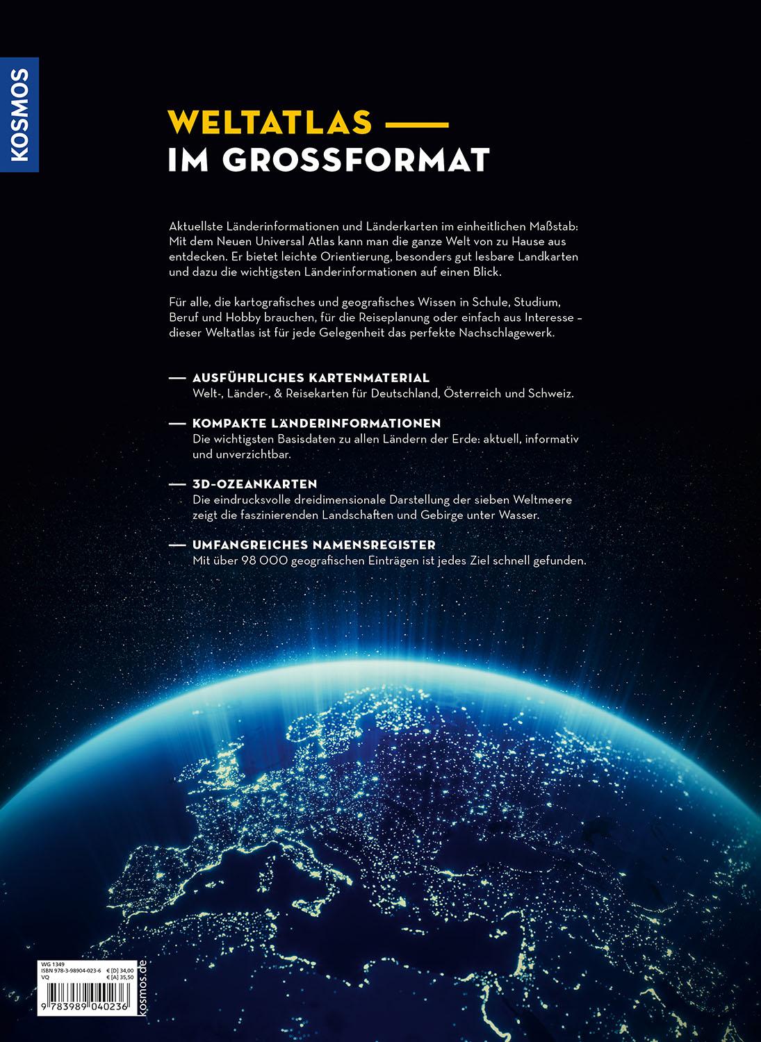 Rückseitencover Kosmos Universalatlas