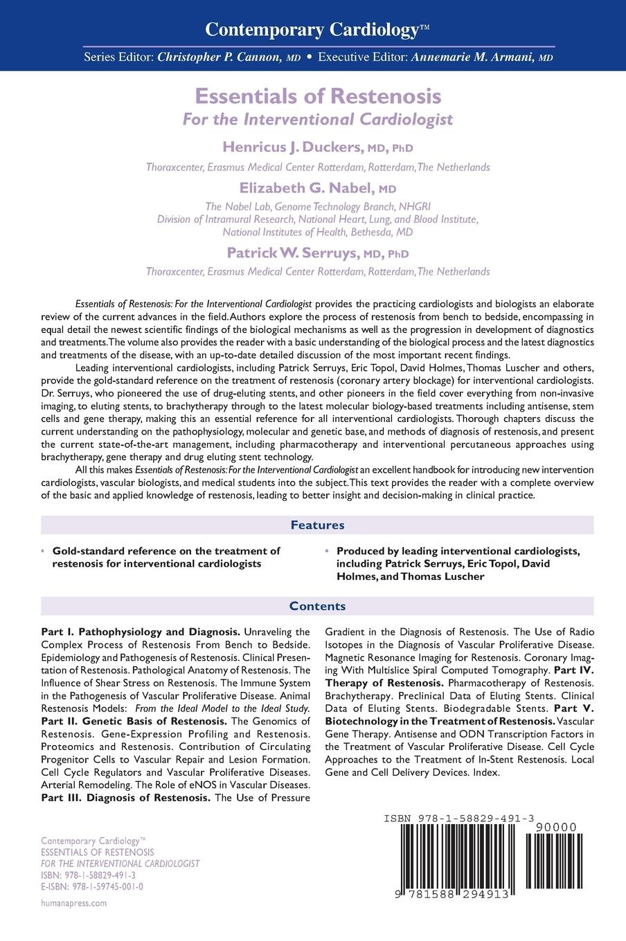 Rückseitencover Essentials of Restenosis