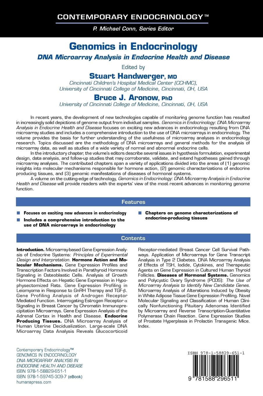 Rückseitencover Genomics in Endocrinology