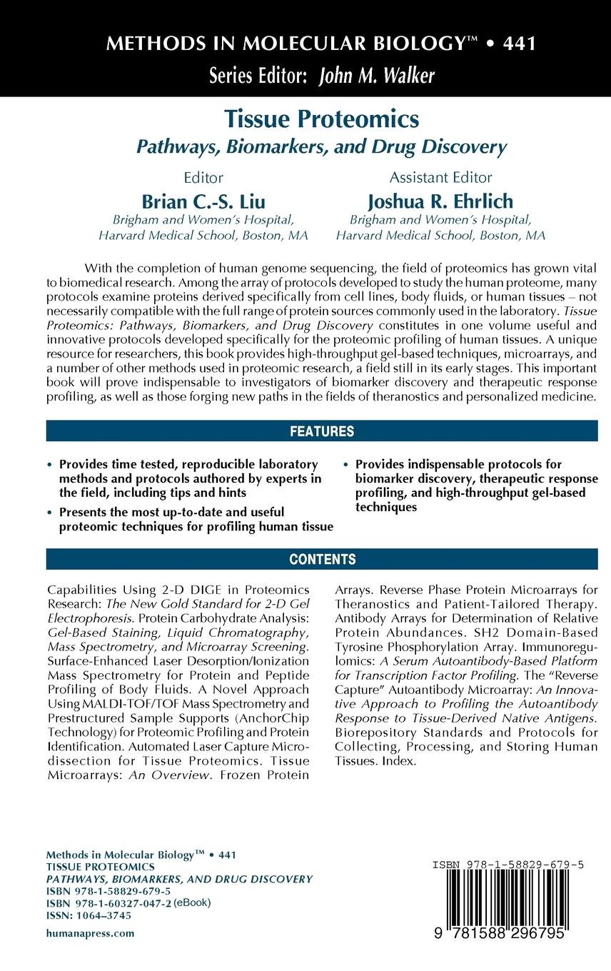 Rückseitencover Tissue Proteomics