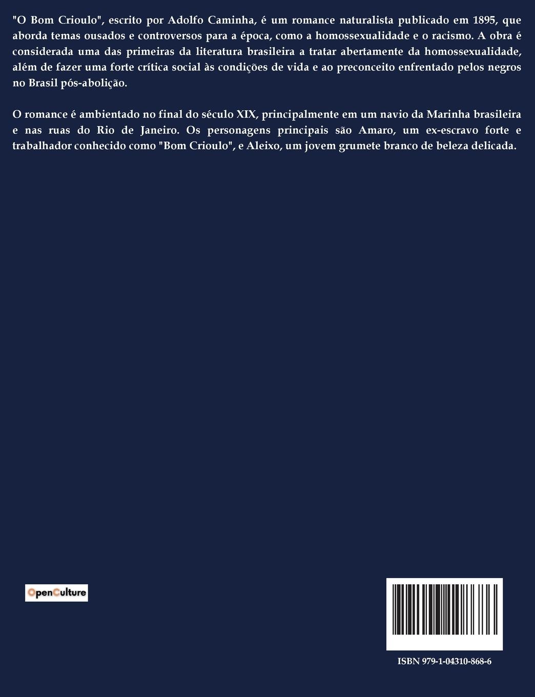 Rückseitencover O Bom Crioulo