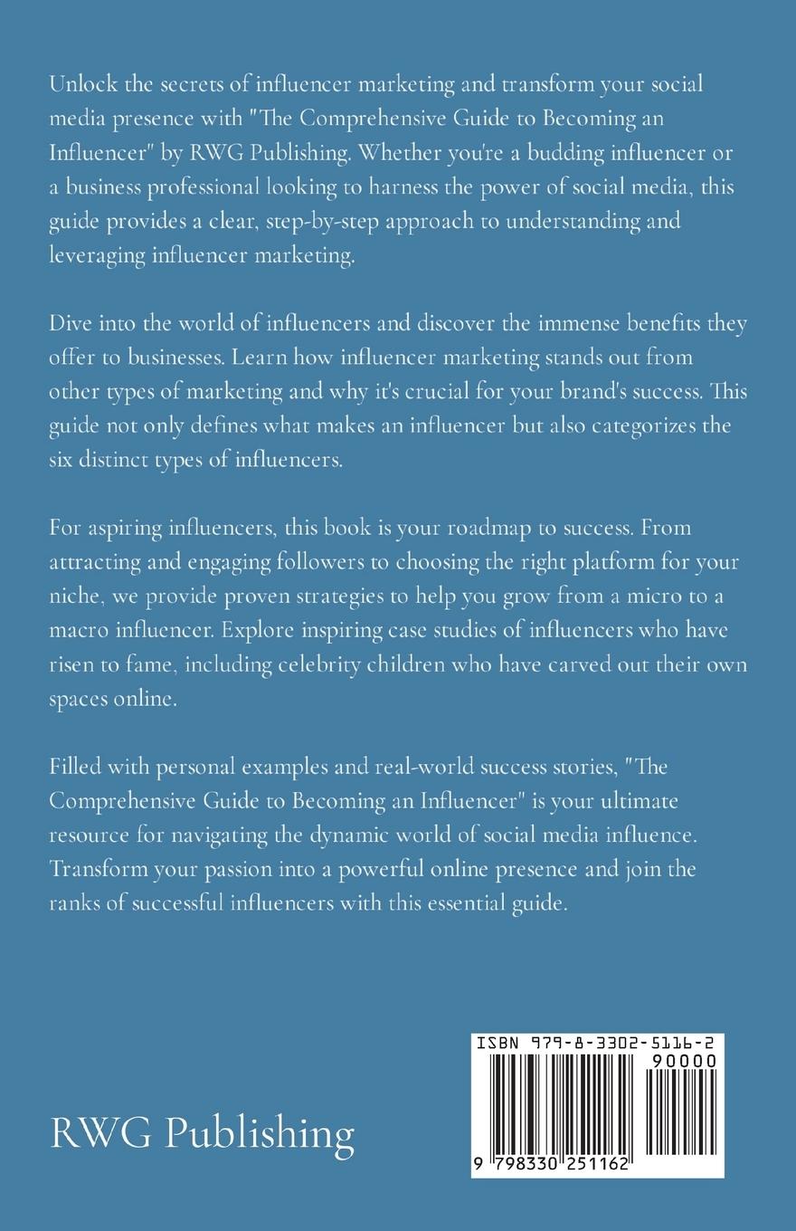 Rückseitencover The Comprehensive Guide to Becoming an Influencer