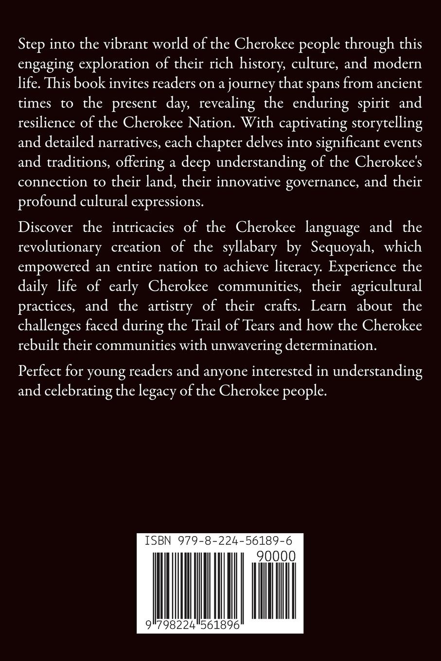 Rückseitencover The Cherokee Native American Tribe For Kids